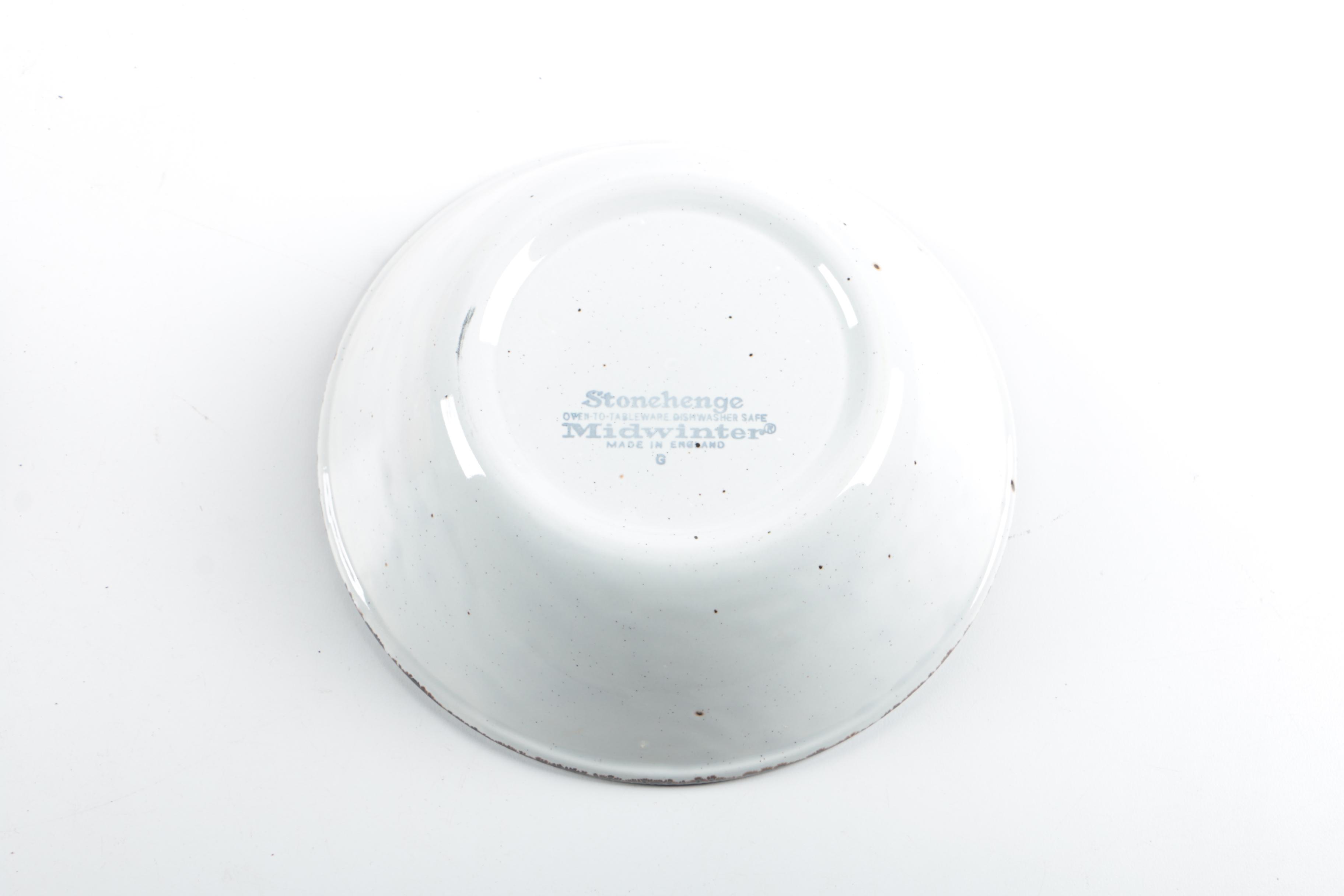 Vintage English Stonehenge Midwinter "Sun" Dinnerware and Serving Dishes 1973-86