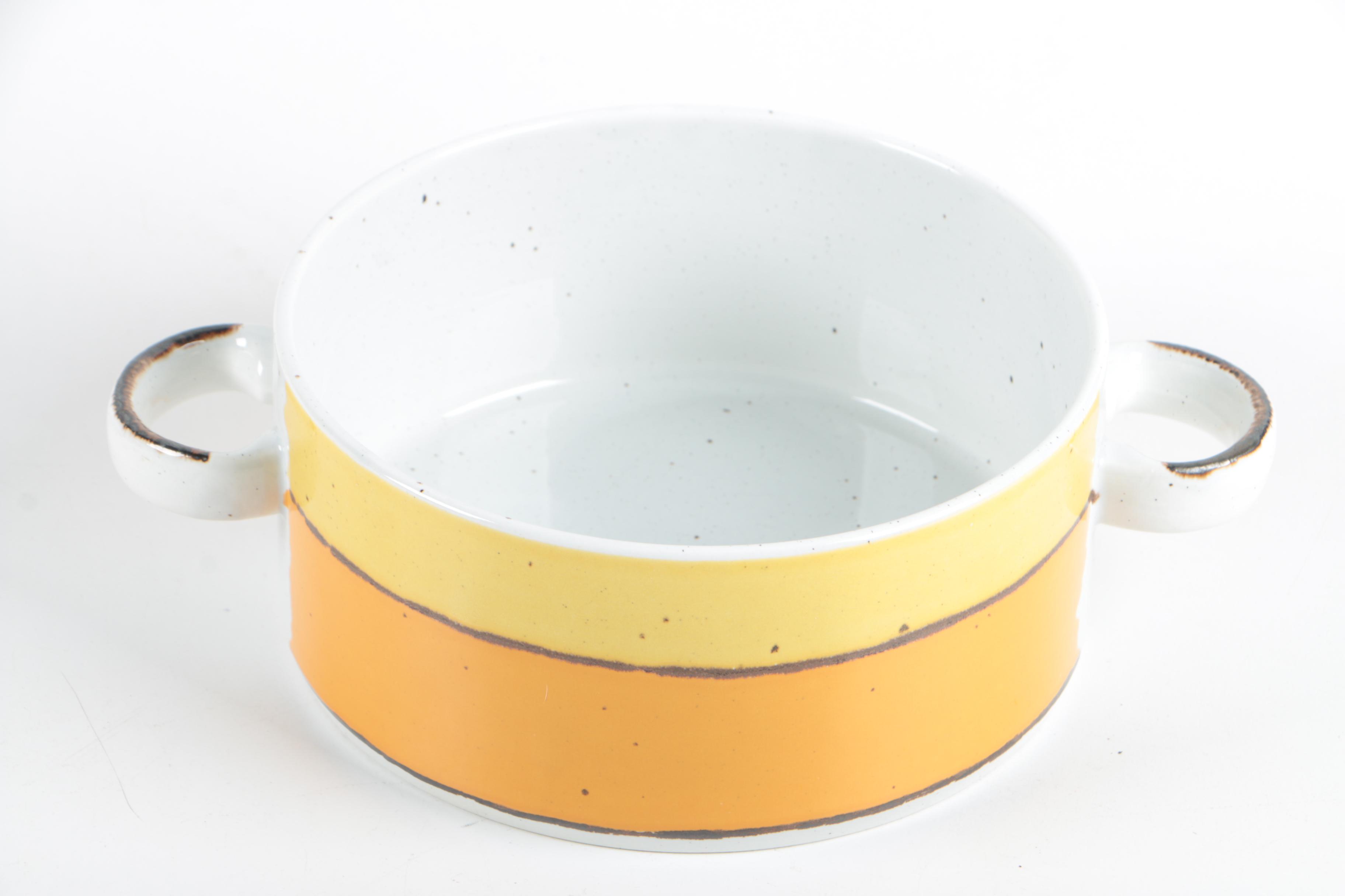 Vintage English Stonehenge Midwinter "Sun" Dinnerware and Serving Dishes 1973-86