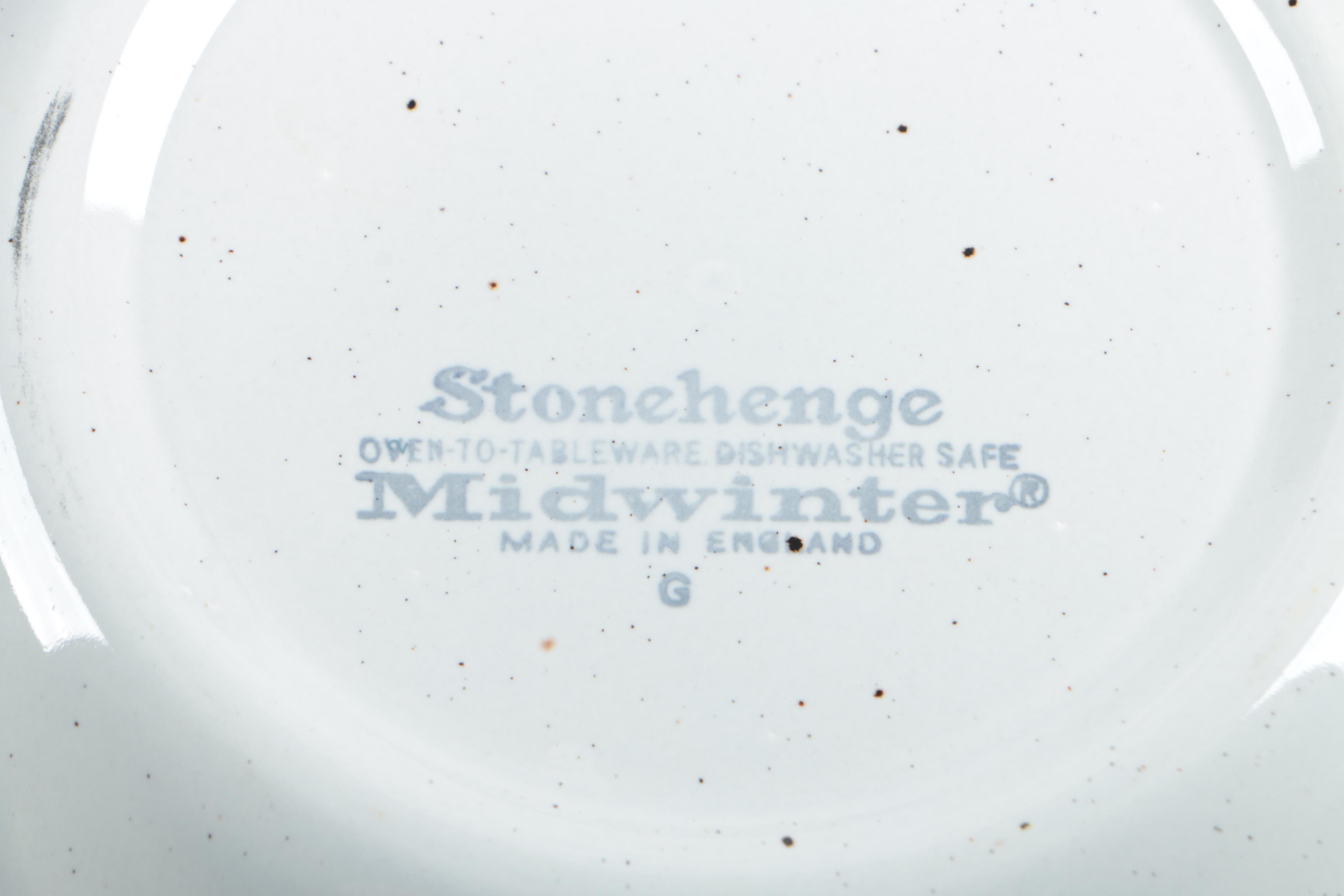 Vintage English Stonehenge Midwinter "Sun" Dinnerware and Serving Dishes 1973-86