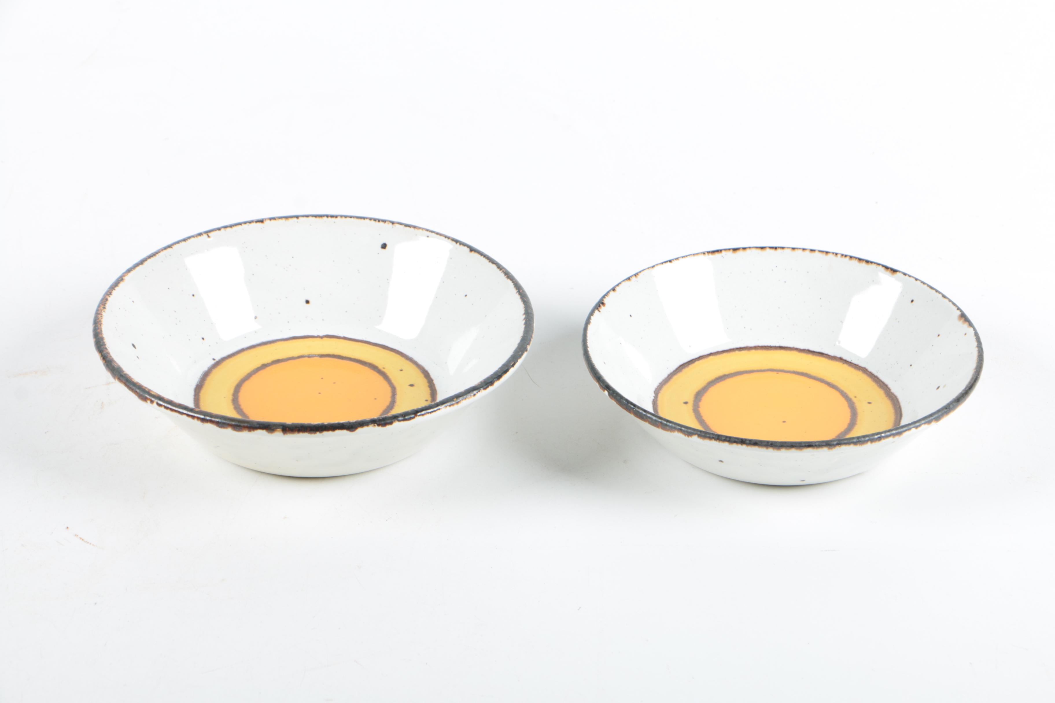 Vintage English Stonehenge Midwinter "Sun" Dinnerware and Serving Dishes 1973-86