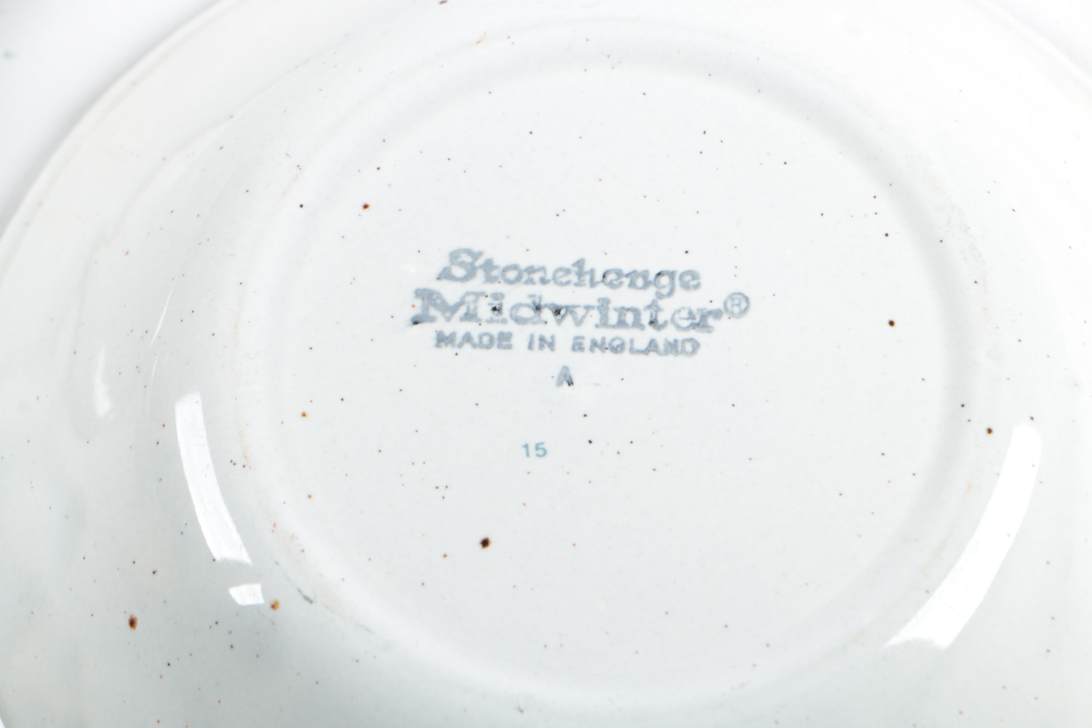 Vintage English Stonehenge Midwinter "Sun" Dinnerware and Serving Dishes 1973-86