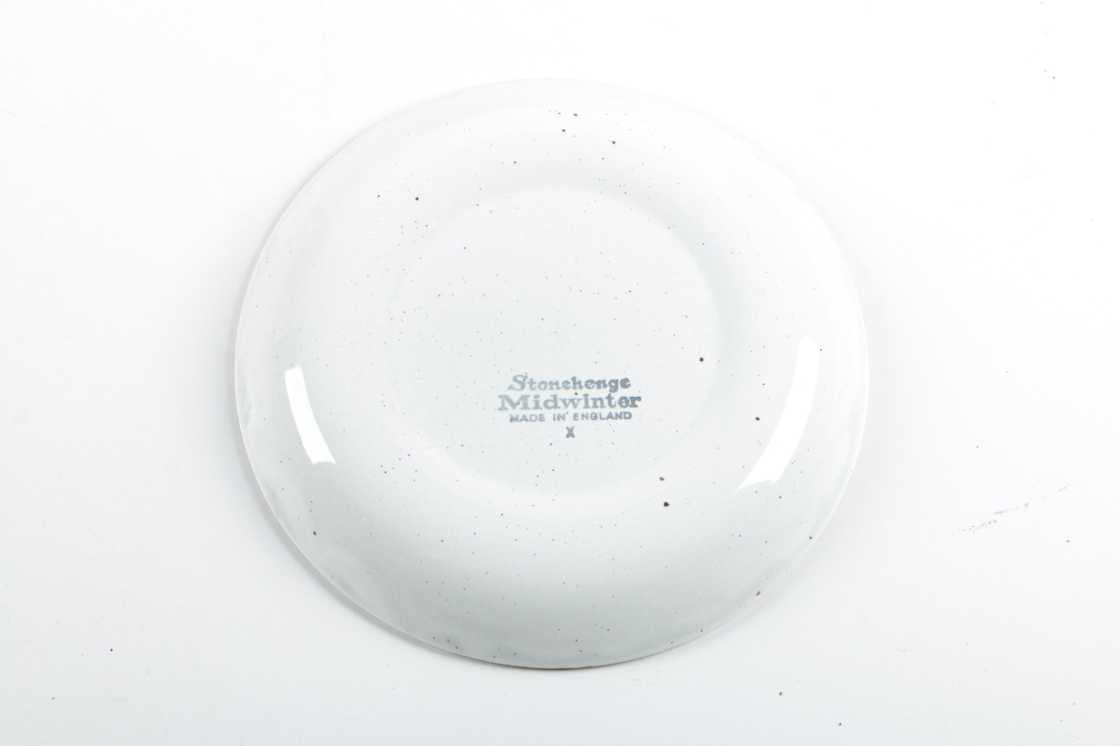 Vintage English Stonehenge Midwinter "Sun" Dinnerware and Serving Dishes 1973-86