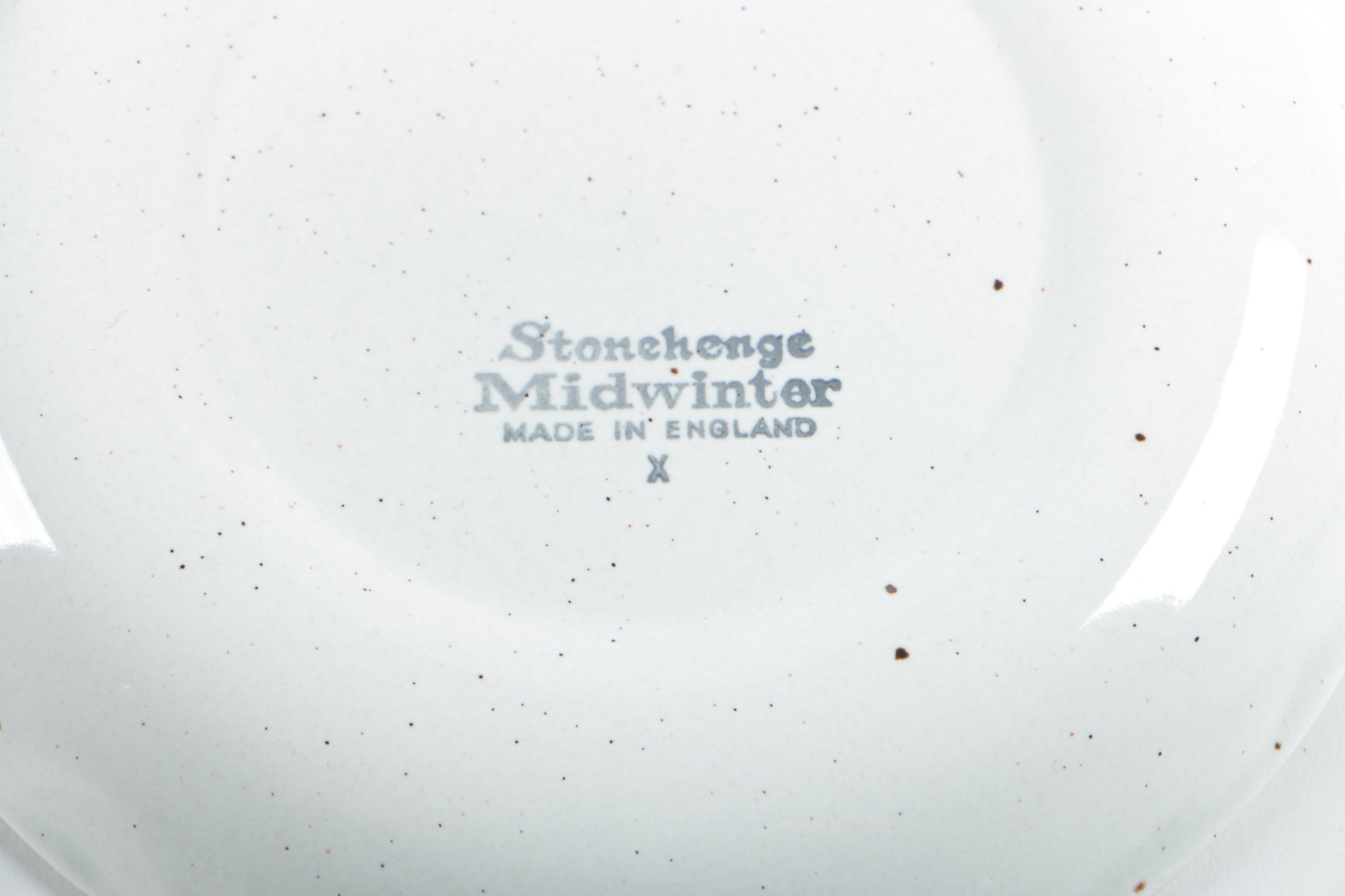 Vintage English Stonehenge Midwinter "Sun" Dinnerware and Serving Dishes 1973-86