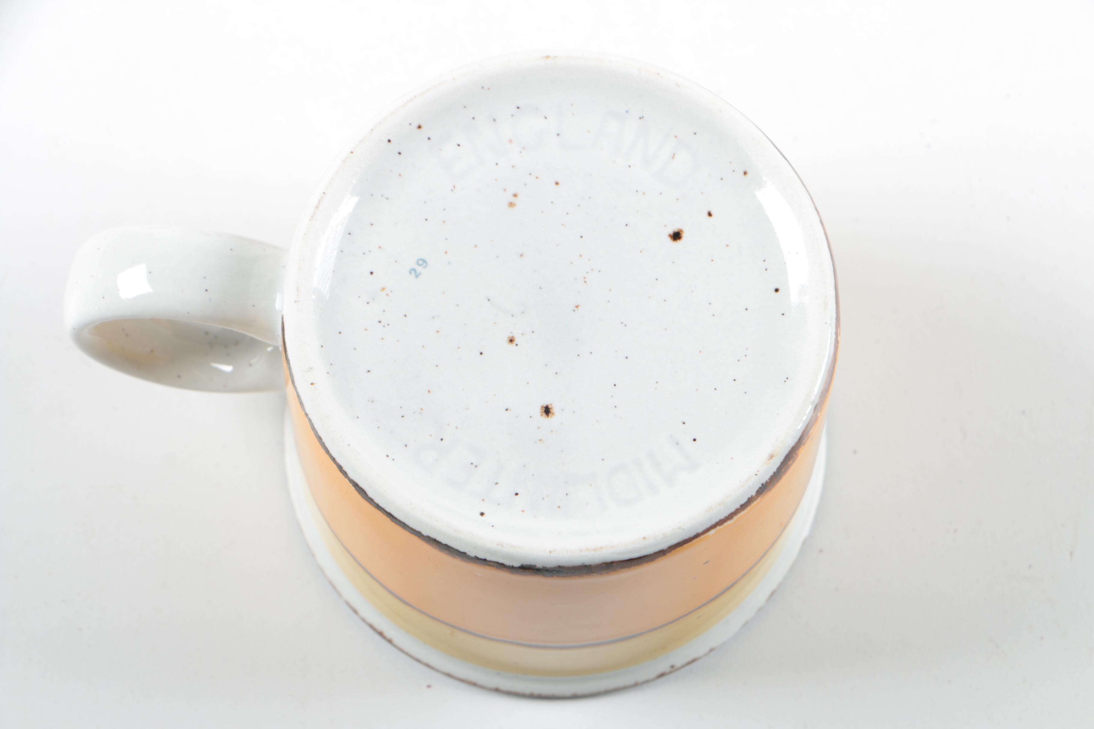 Vintage English Stonehenge Midwinter "Sun" Dinnerware and Serving Dishes 1973-86