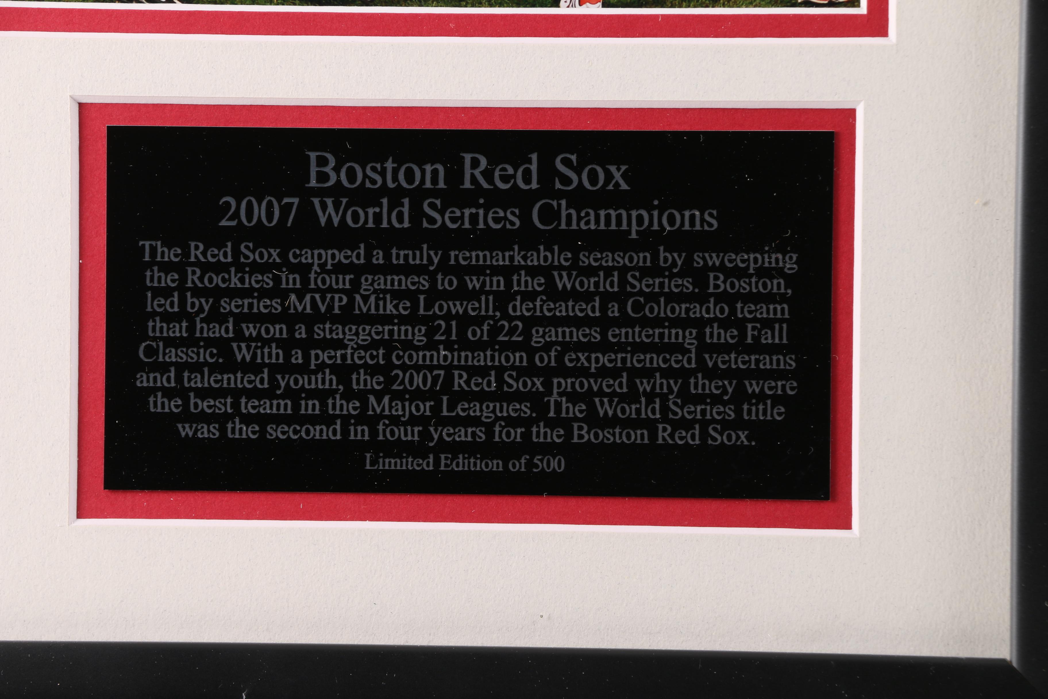 Boston Red Sox 2007 Limited Edition World Series Framed Photo Display