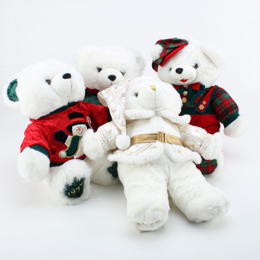 Vintage DanDee Christmas Teddy Bears