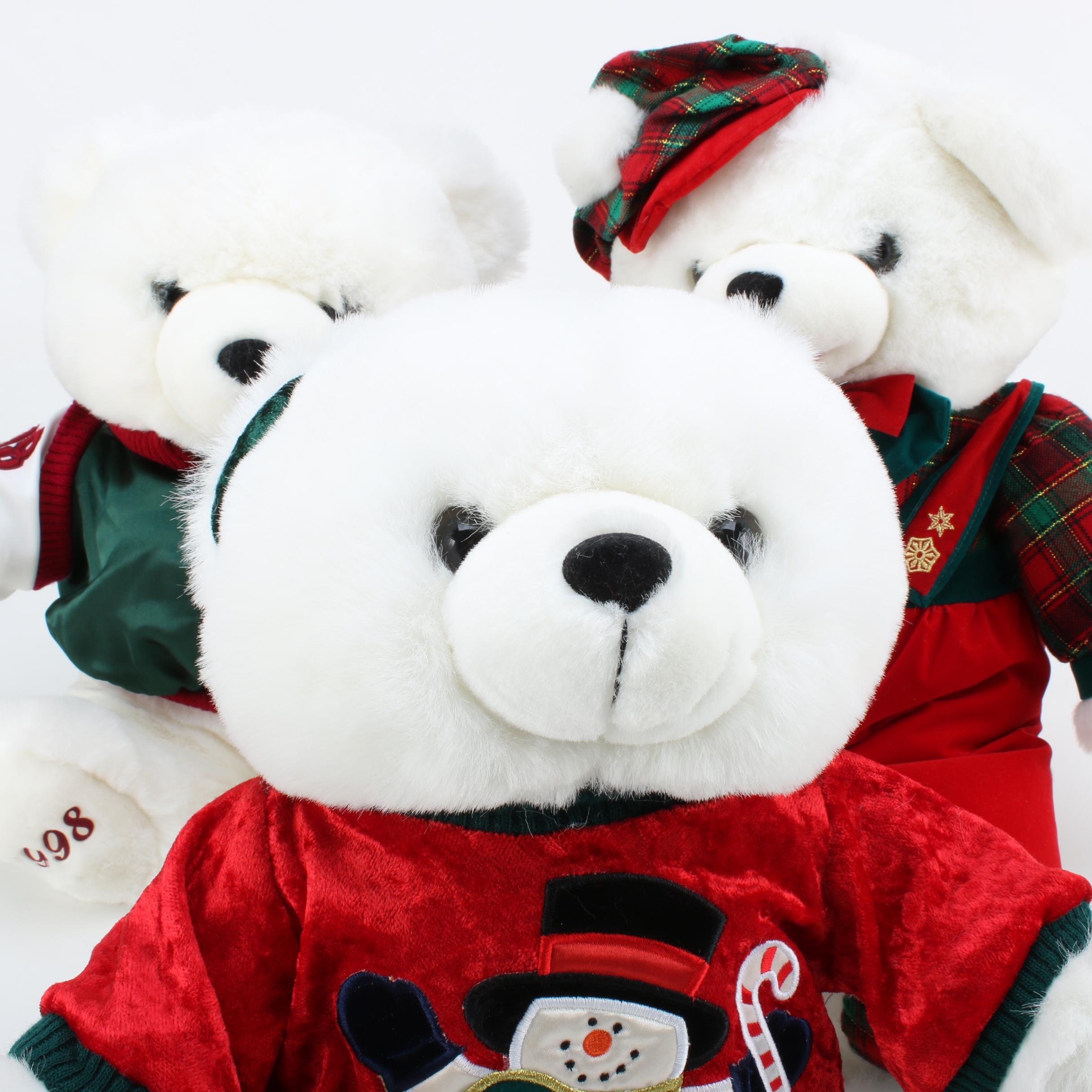 Vintage DanDee Christmas Teddy Bears
