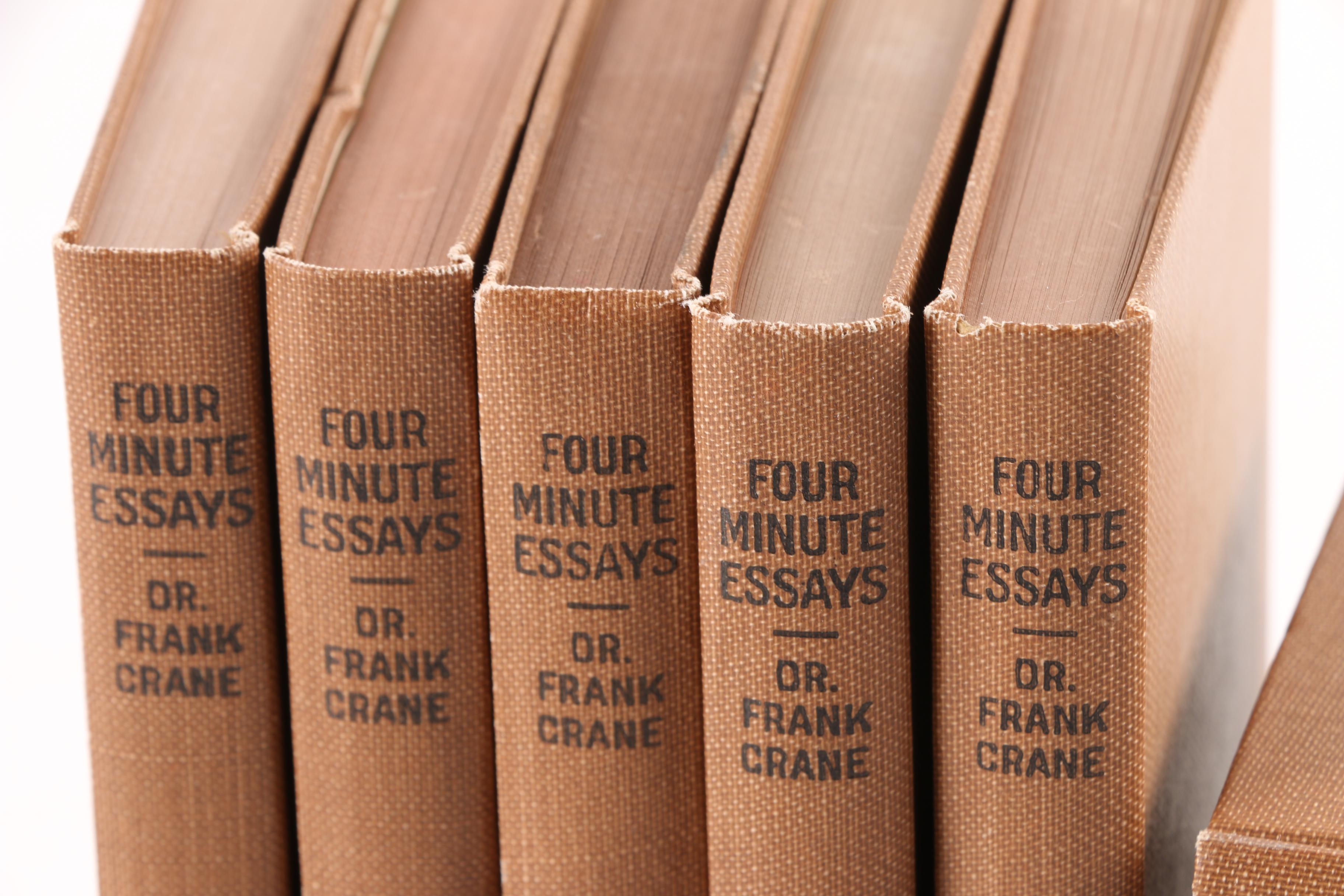 1919 "Four Minute Essays" by Dr. Frank Crane in Ten Volumes