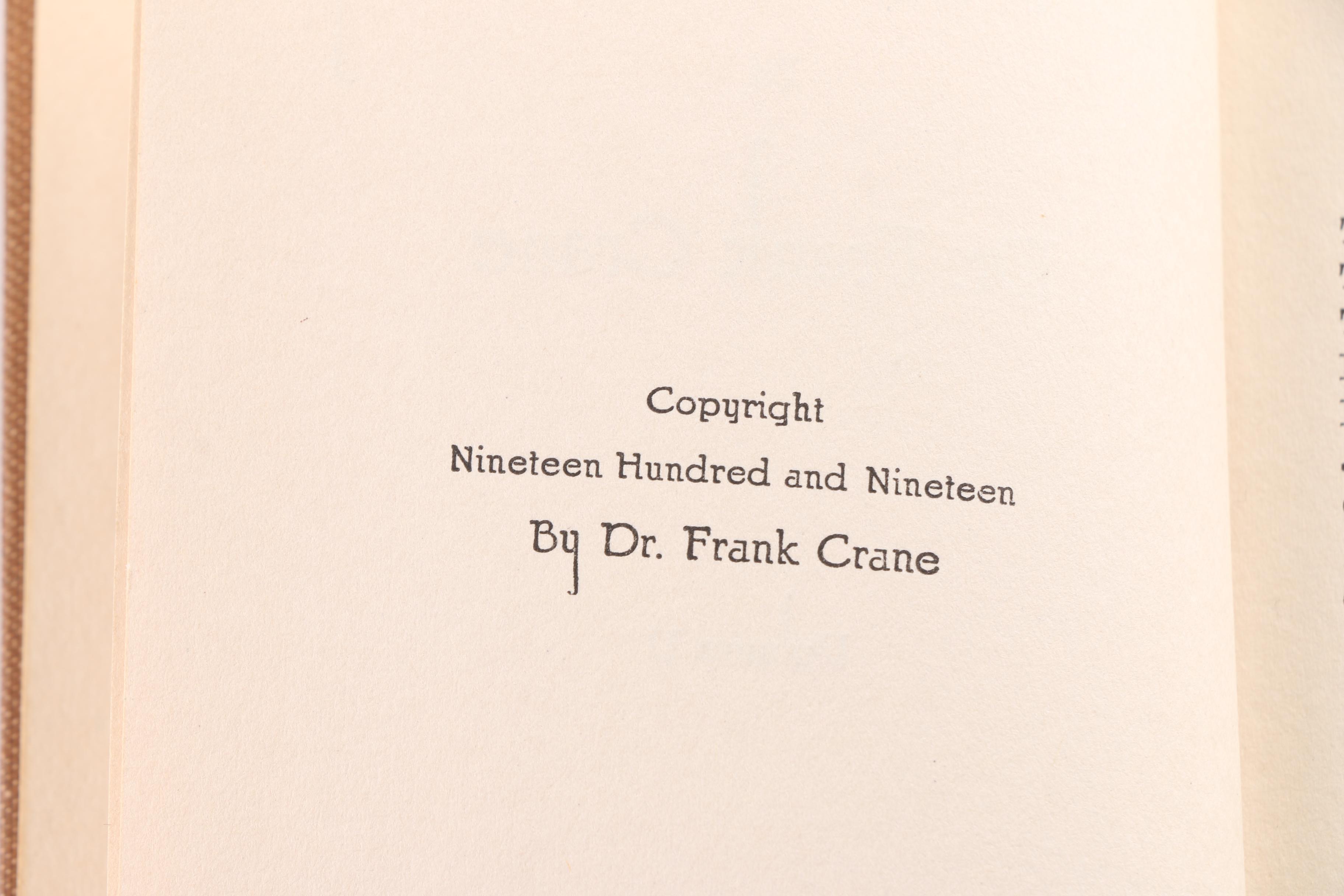 1919 "Four Minute Essays" by Dr. Frank Crane in Ten Volumes