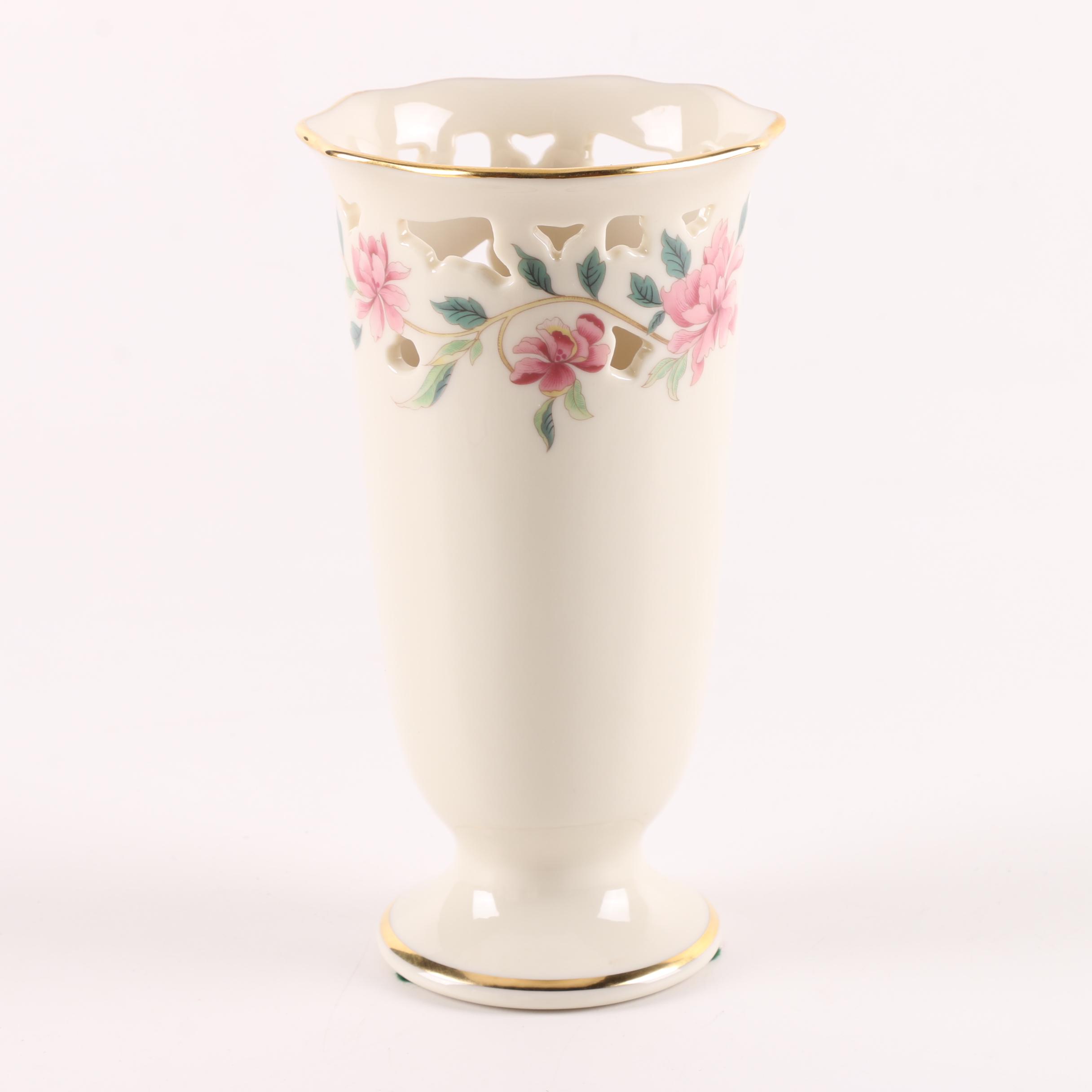 Lenox "Poppies on Blue" Canisters with Wood Lids and "Barrington" Floral Vases