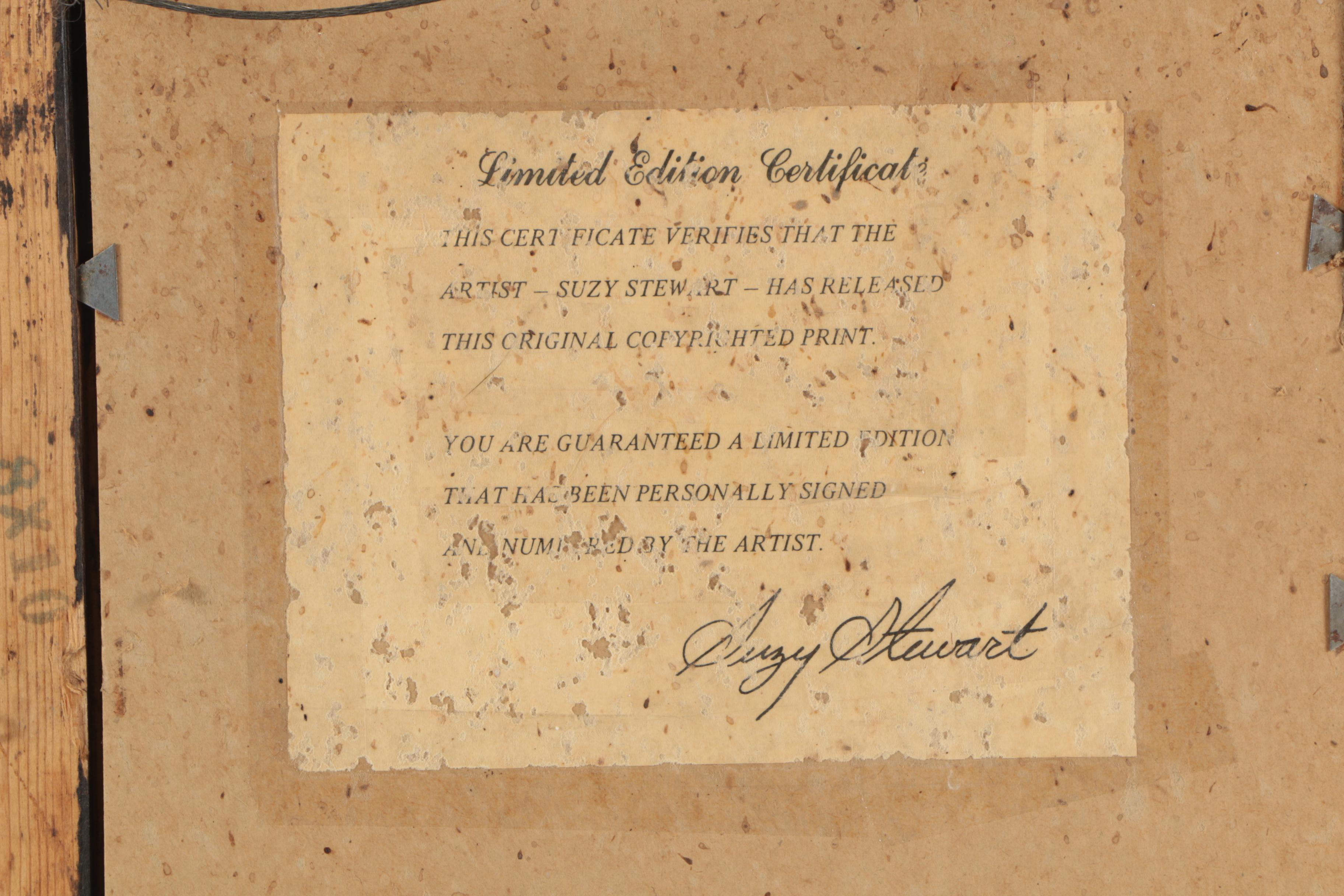 Suzy Stewart Hand-Colored Lithograph of Koala