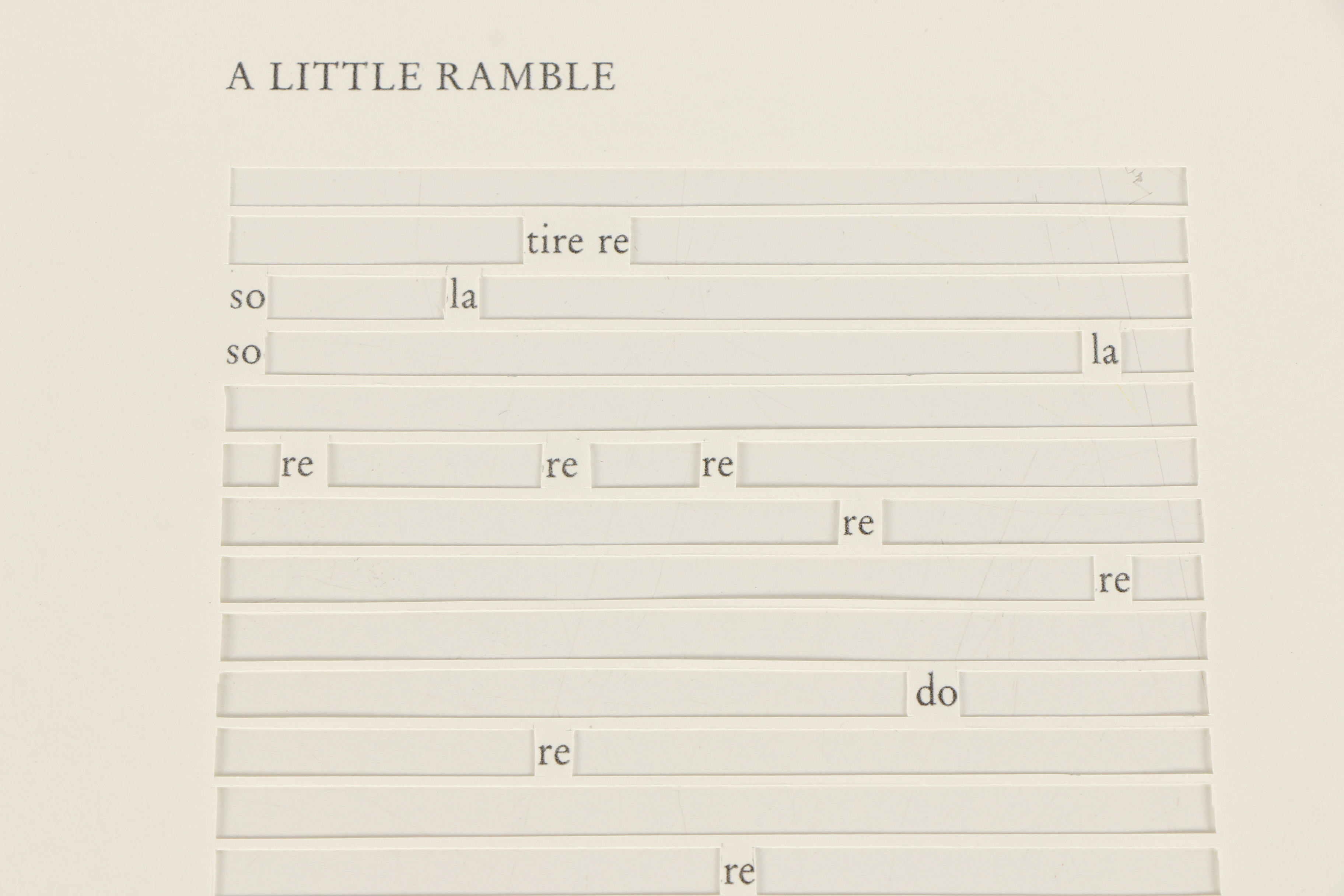 Jane Benson Hand-Cut Inkjet Print "A Little Ramble"