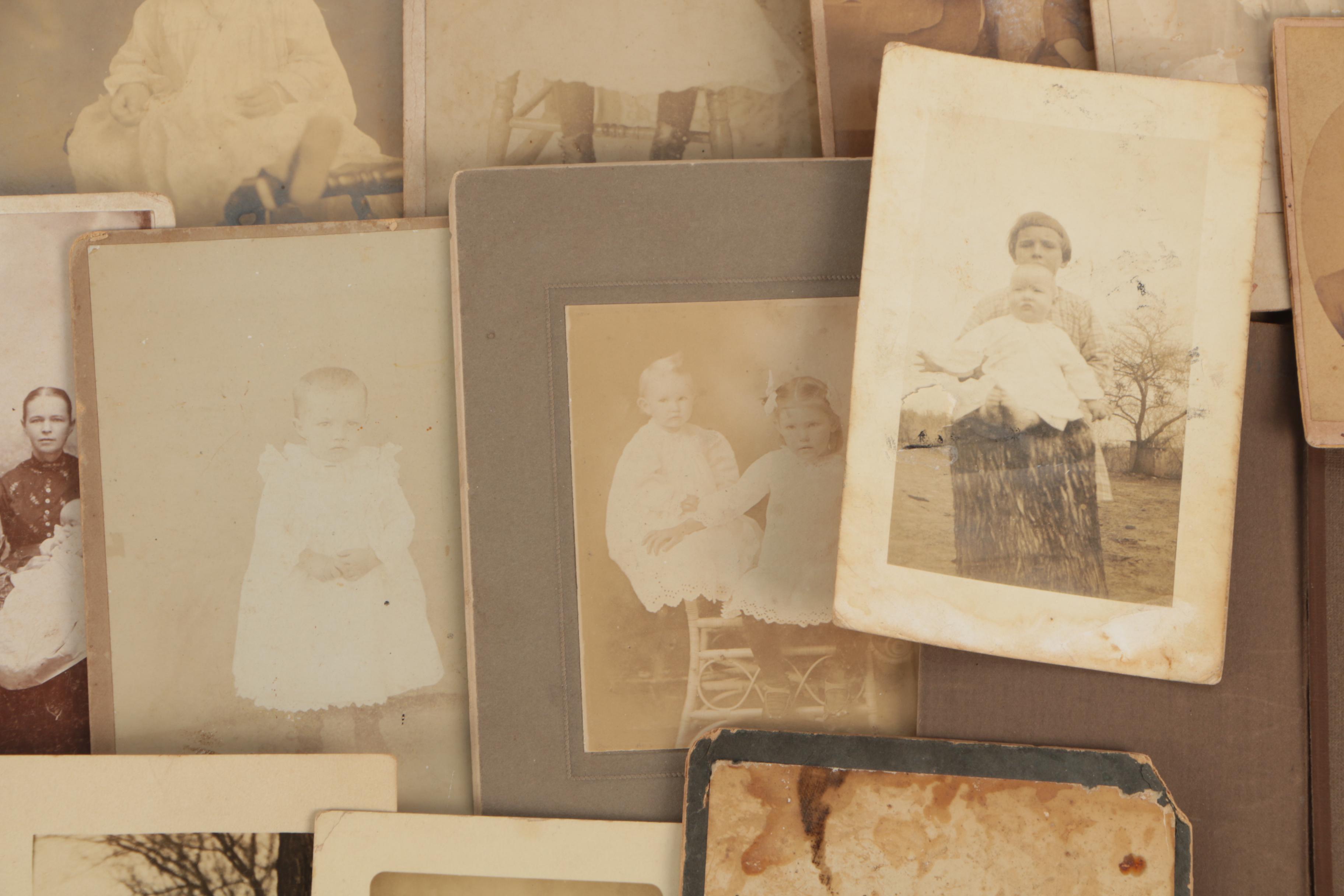 Antique Silver Print Carte de Visite, Cabinet Cards, and Photographs