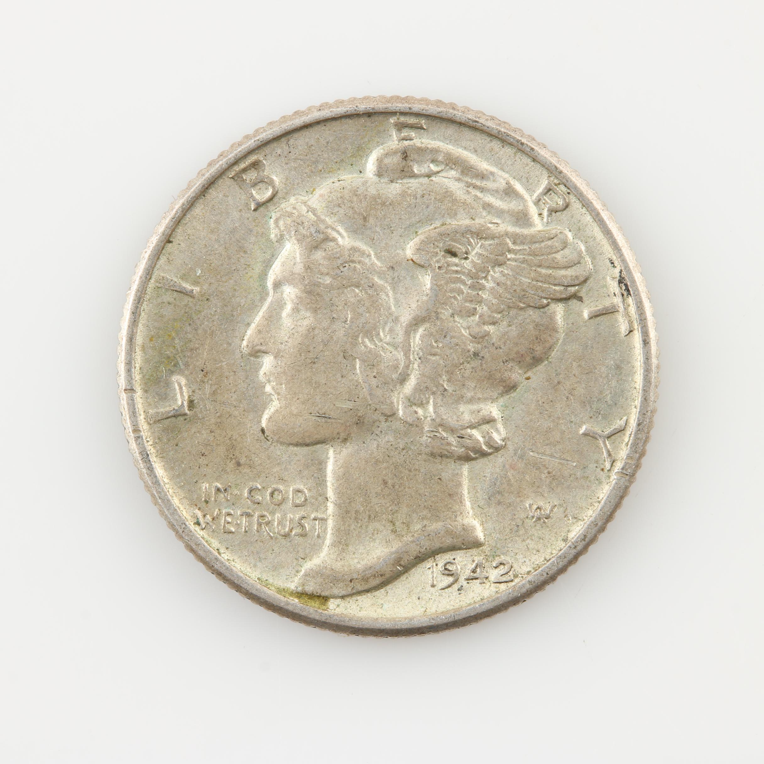 Group of Antique and Vintage U.S. Silver Dimes and Silver Quarters