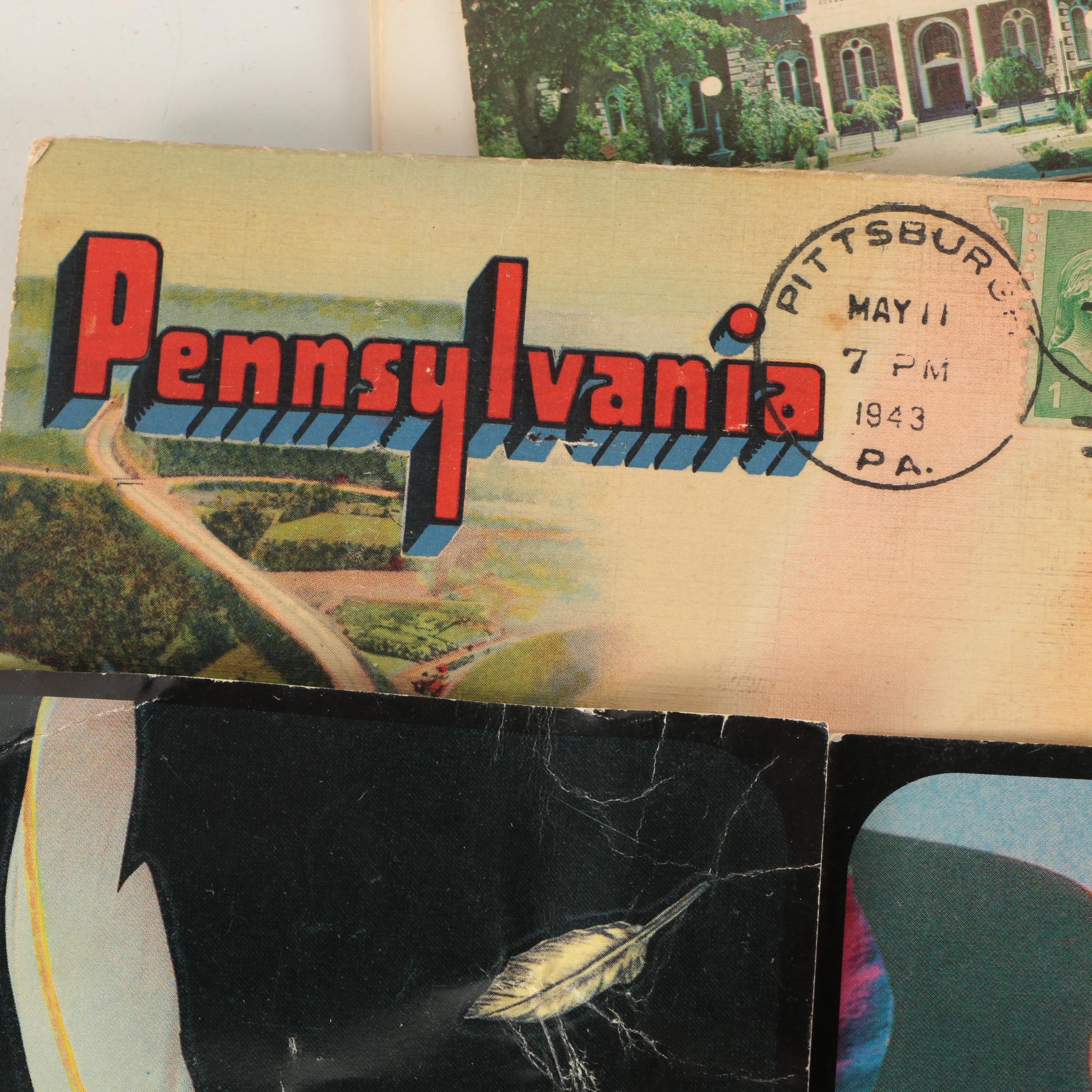 Collection of Vintage Postcards, Letters, Cards, and Ephemera