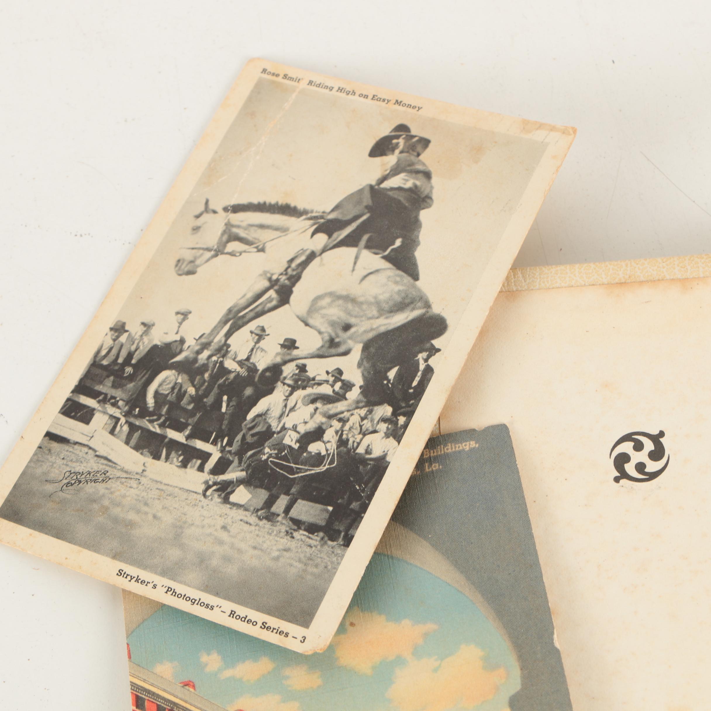 Collection of Vintage Postcards, Letters, Cards, and Ephemera