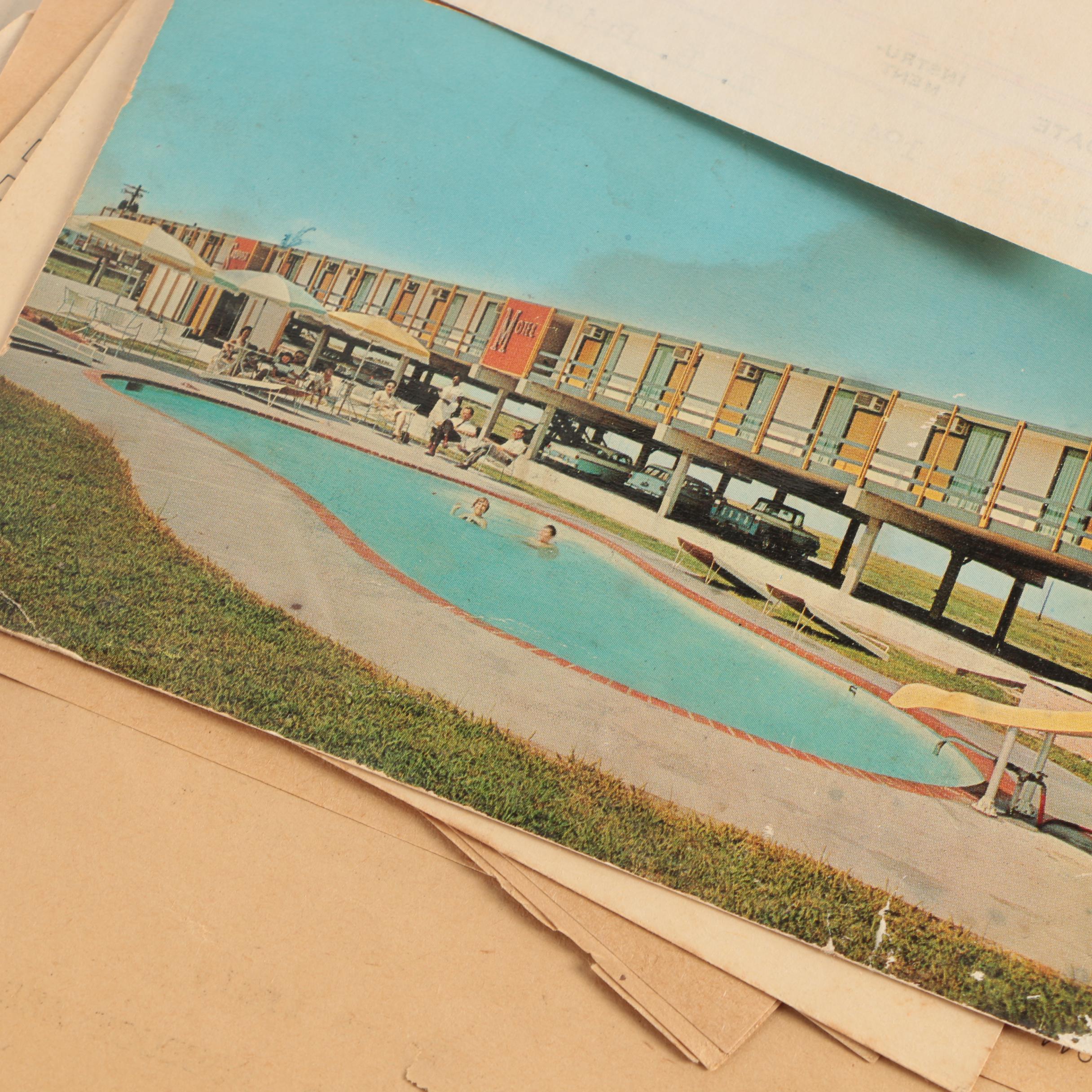 Collection of Vintage Postcards, Letters, Cards, and Ephemera