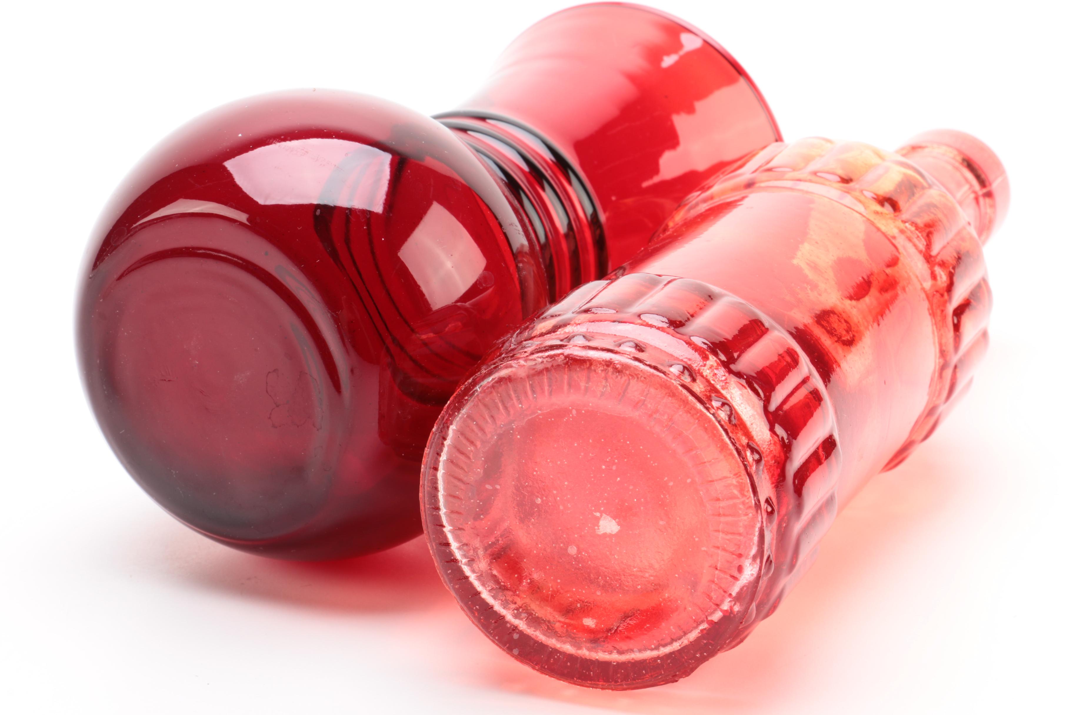 Glassware Including Anchor Hocking "Ruby Red" and Fenton "Lincoln Inn Ruby Red"