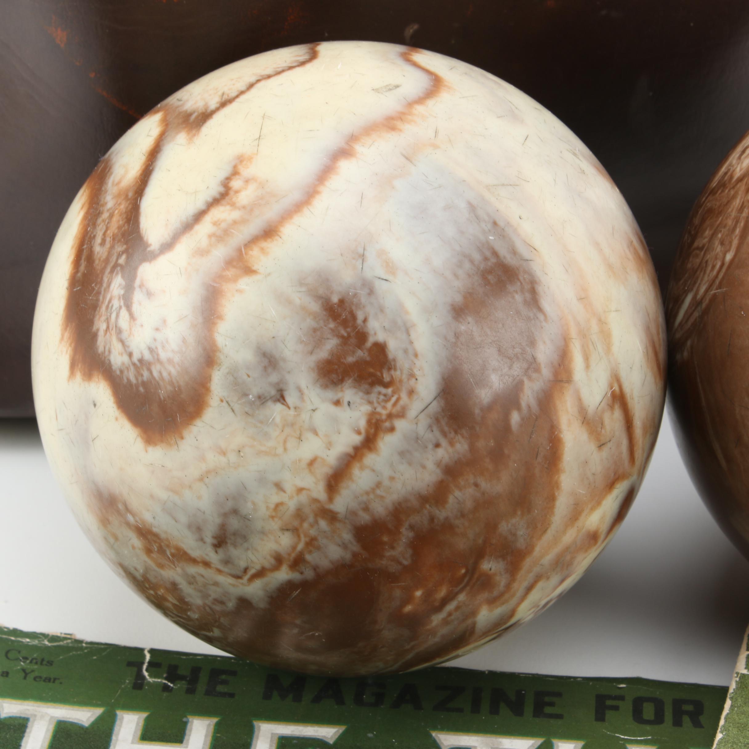 Antique "The Theatre" Magazines with Vintage Bocce Ball Set