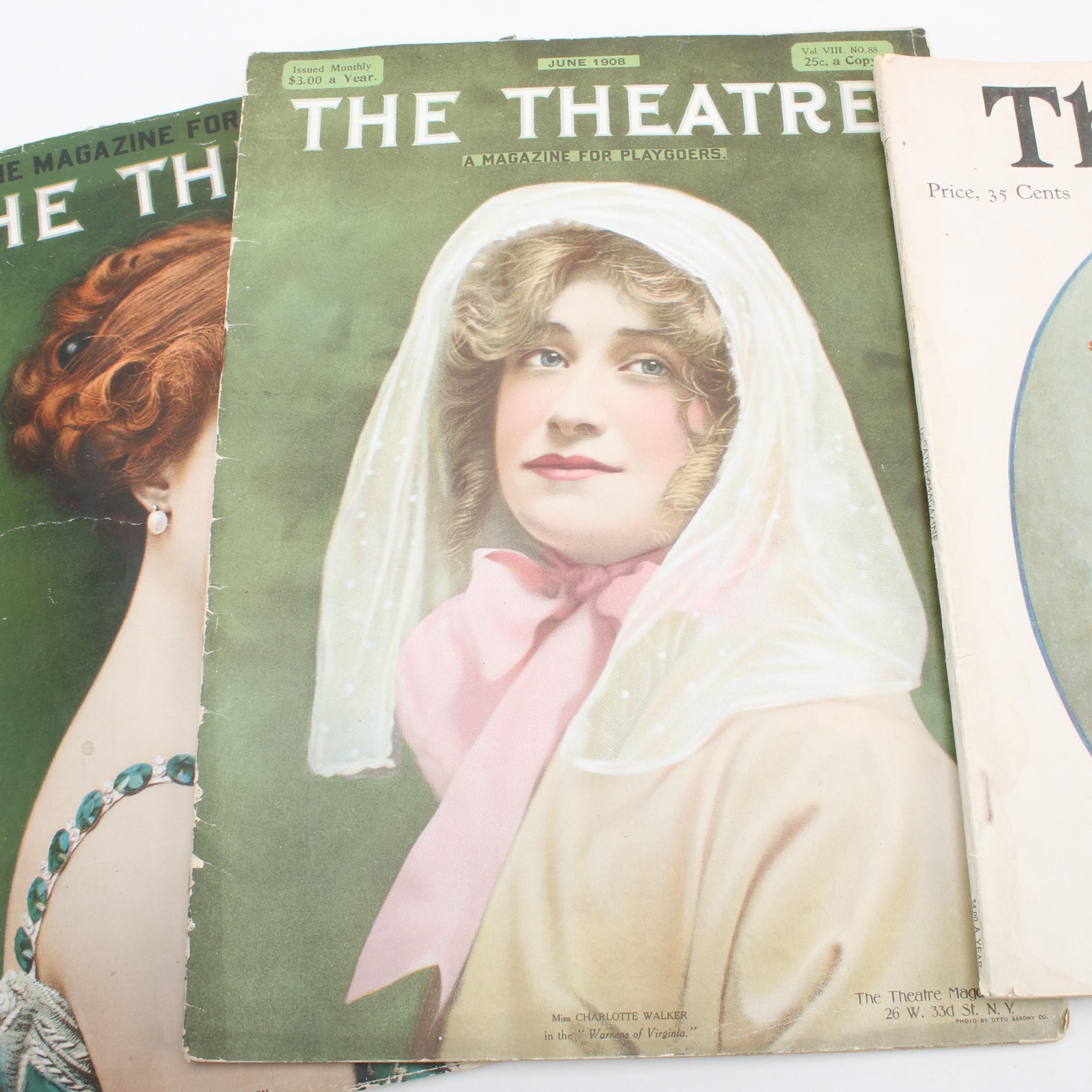 Antique "The Theatre" Magazines with Vintage Bocce Ball Set