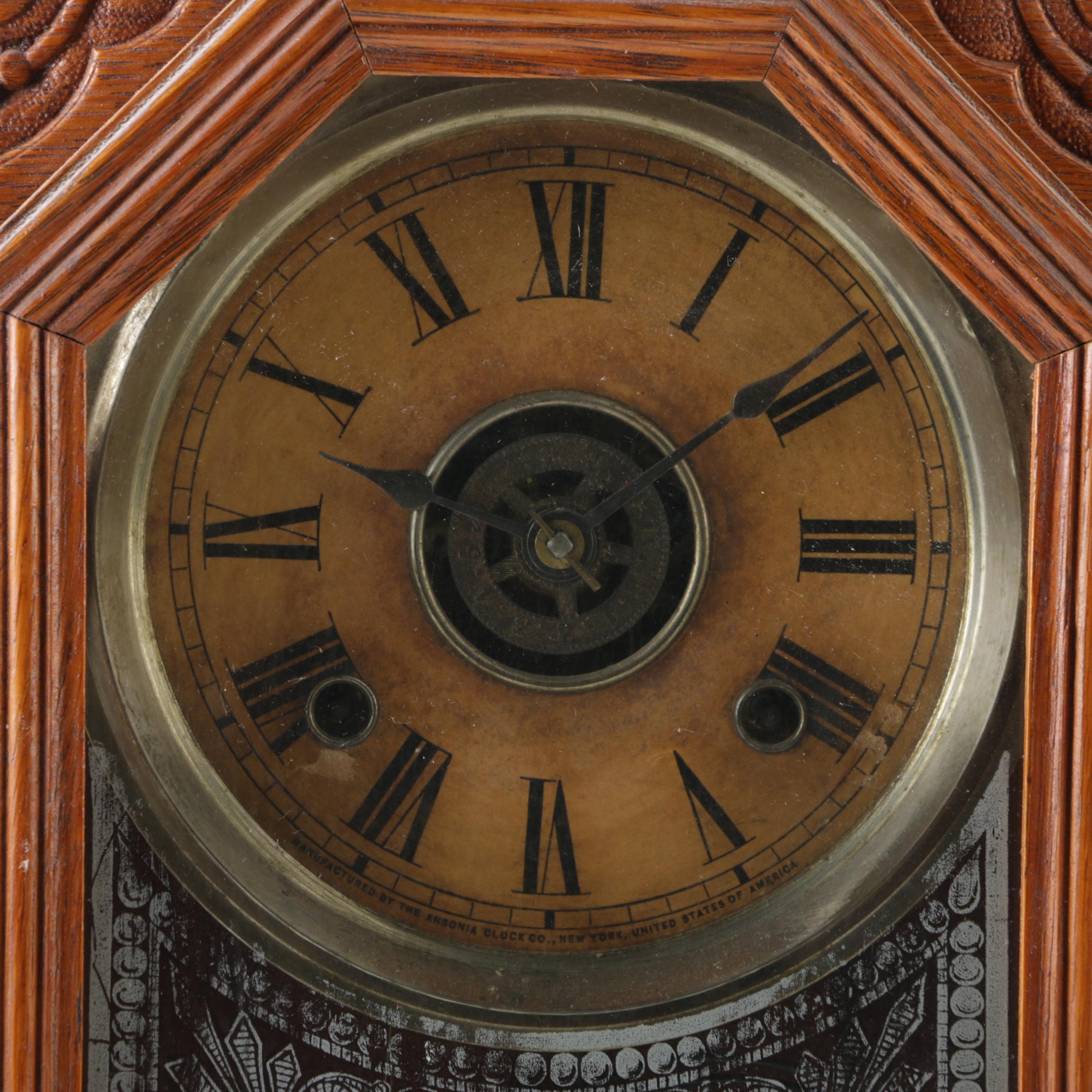 19th Century Ansonia Gingerbread Mantle Clock