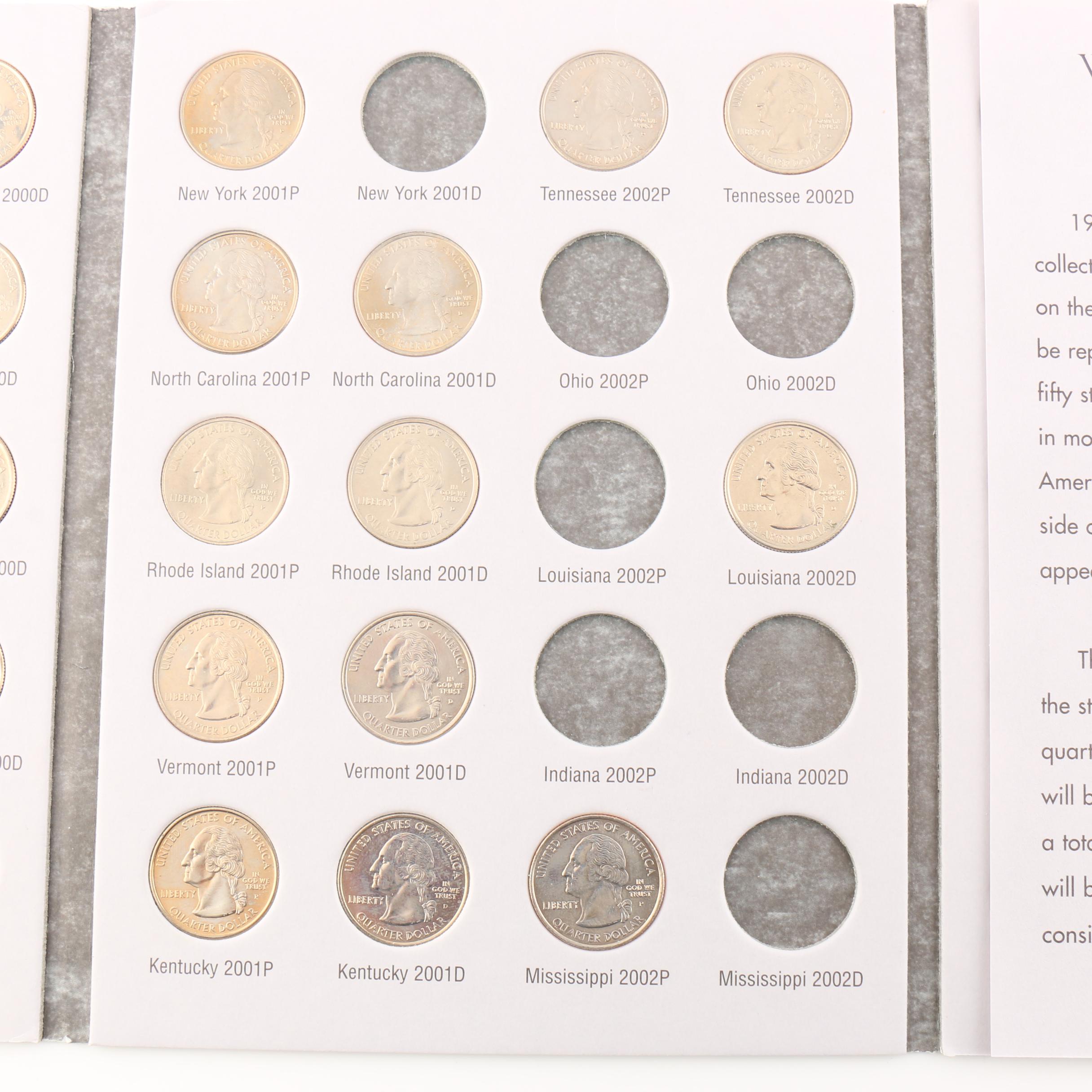 Two Binders of U.S. Statehood Quarters