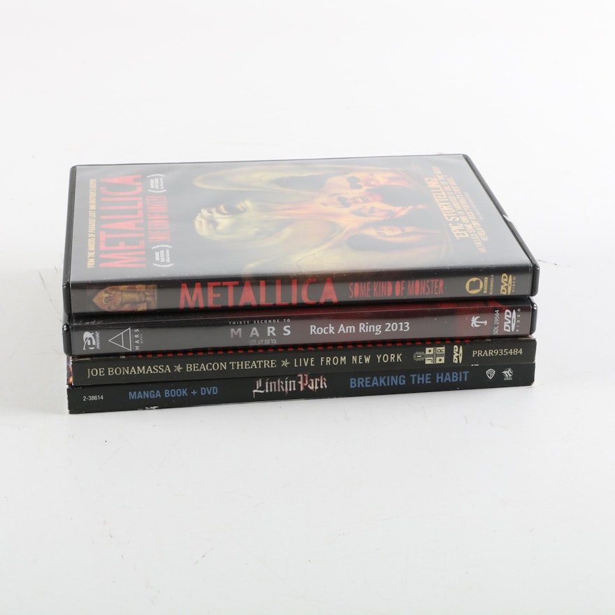 Hard Rock Themed DVDs Including Linkin Park, Metallica, Joe Bonamassa
