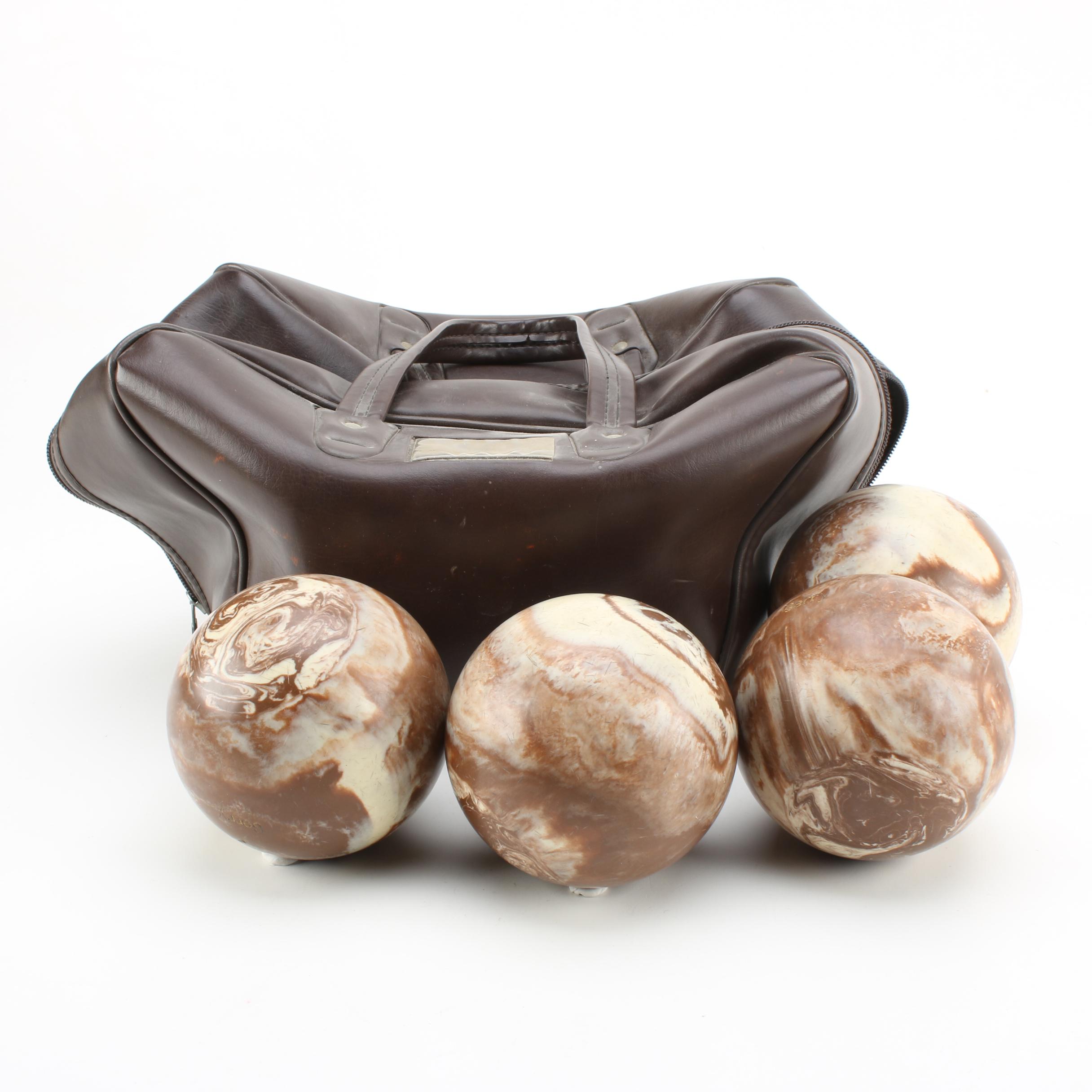 Antique "The Theatre" Magazines with Vintage Bocce Ball Set