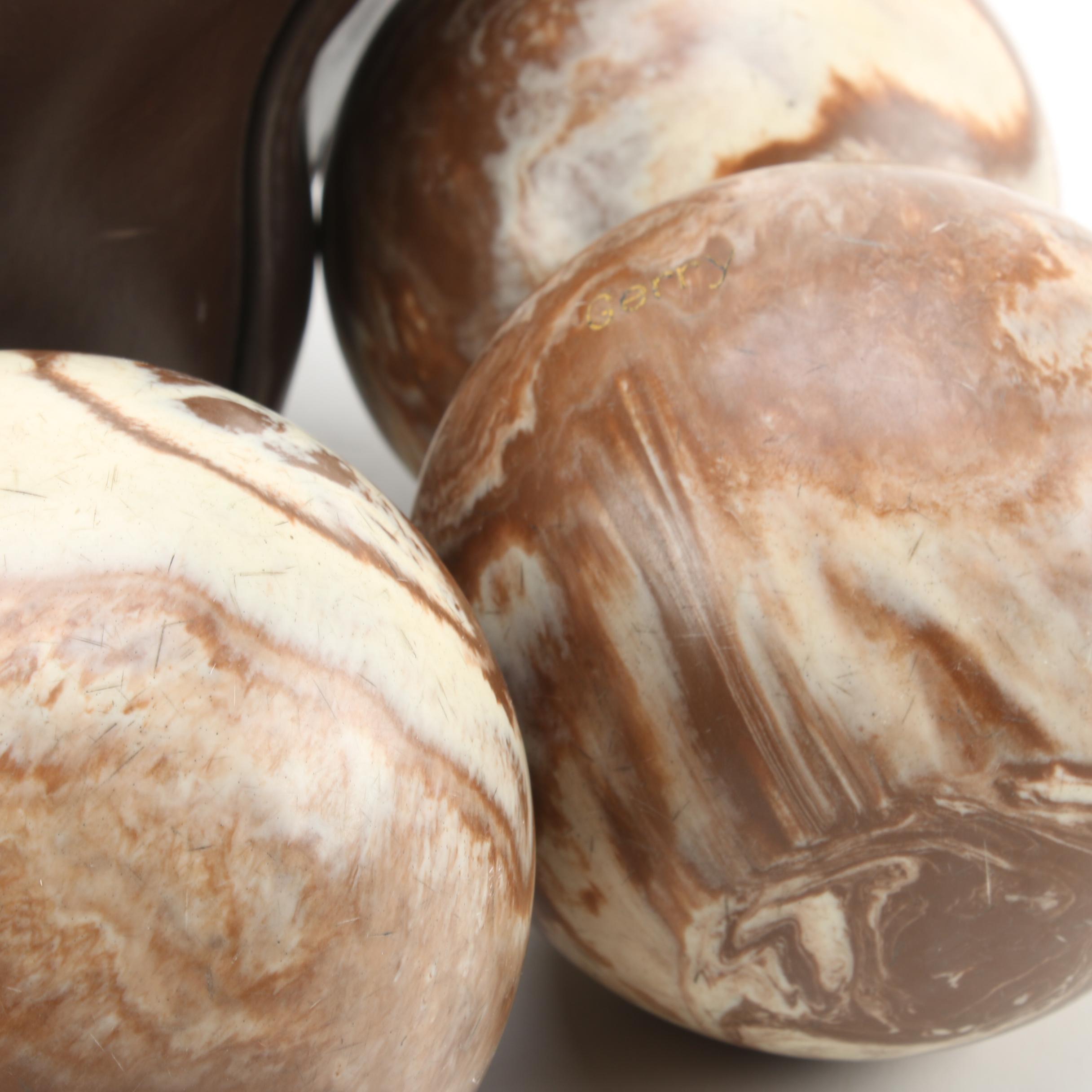 Antique "The Theatre" Magazines with Vintage Bocce Ball Set