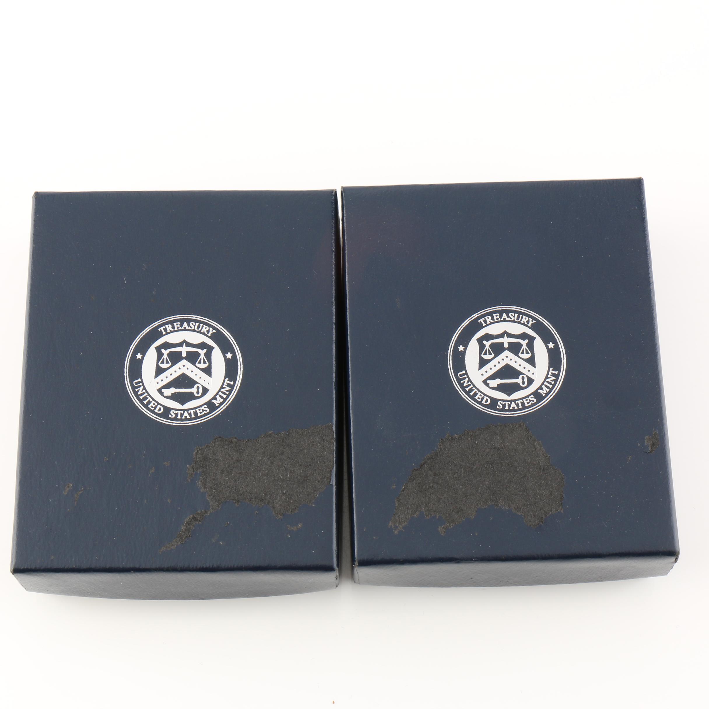 Two U.S. Statehood Quarter Key Rings