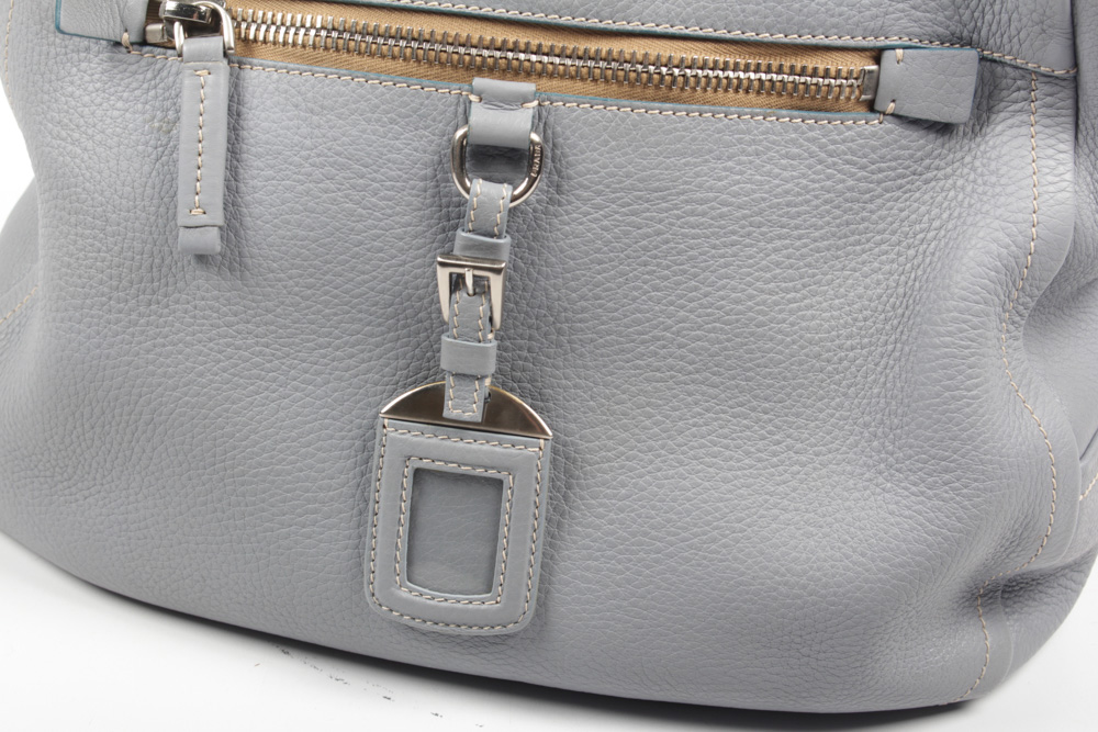 Prada Grey Leather Purse