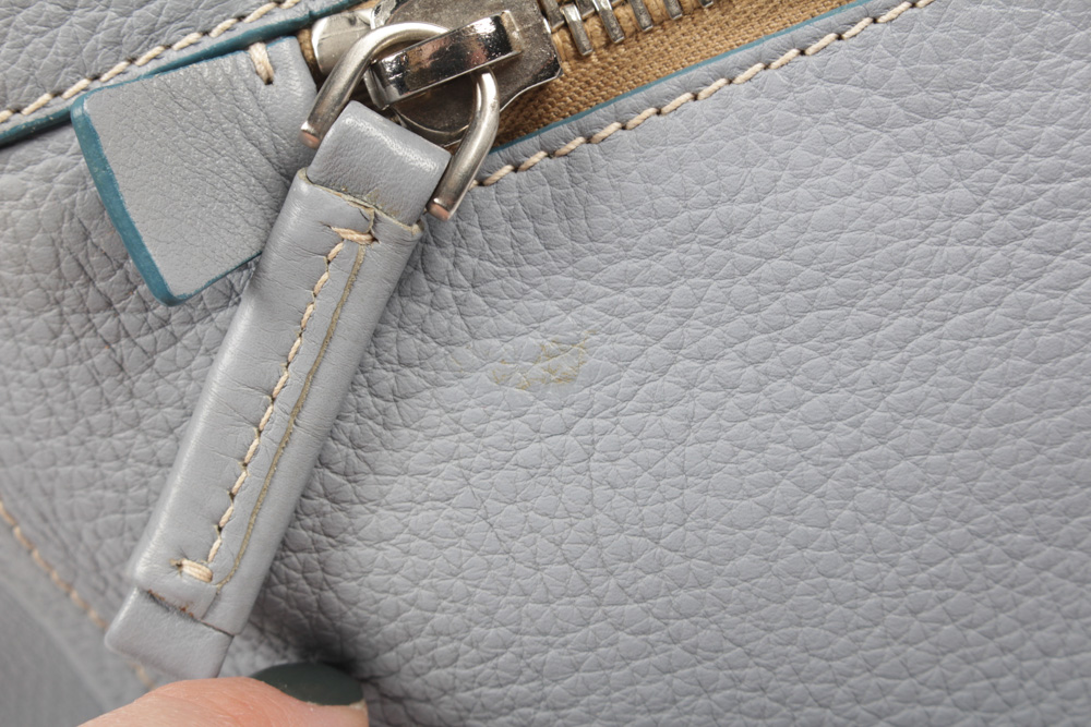 Prada Grey Leather Purse