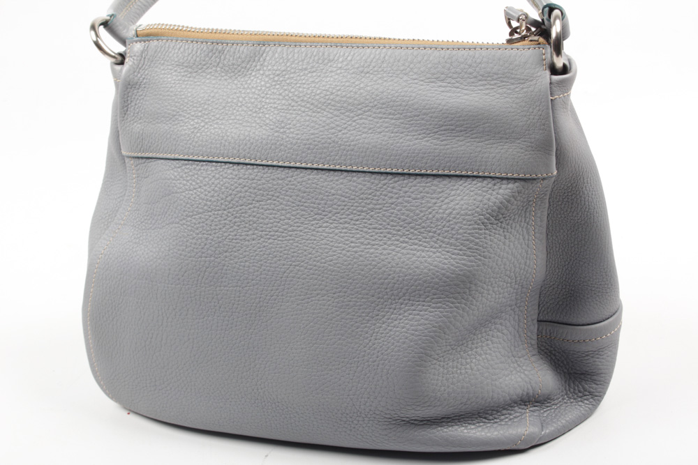 Prada Grey Leather Purse