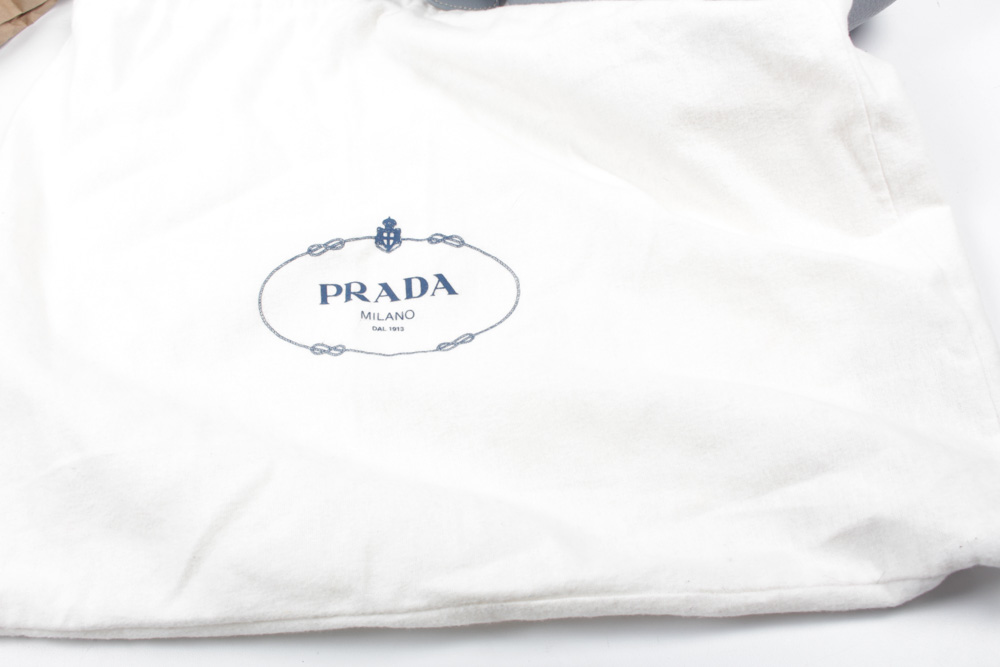 Prada Grey Leather Purse