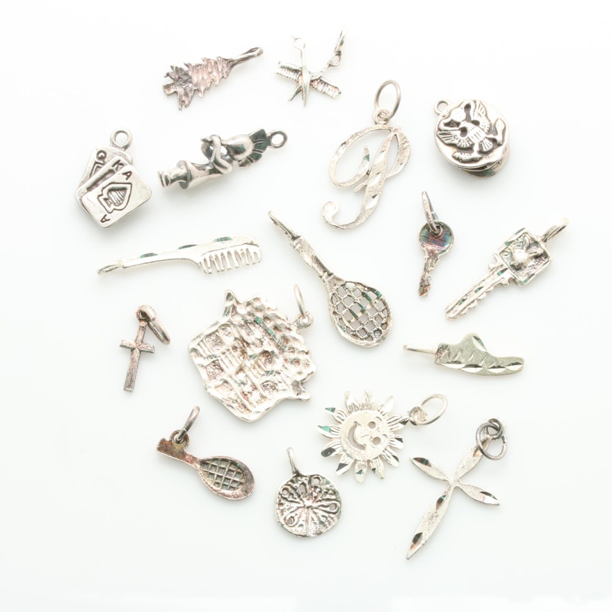 Sterling Silver Charms of Diverse Motifs