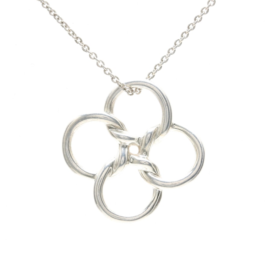 Elsa Peretti for Tiffany & Co. Sterling Silver Quadrifoglio Pendant Necklace