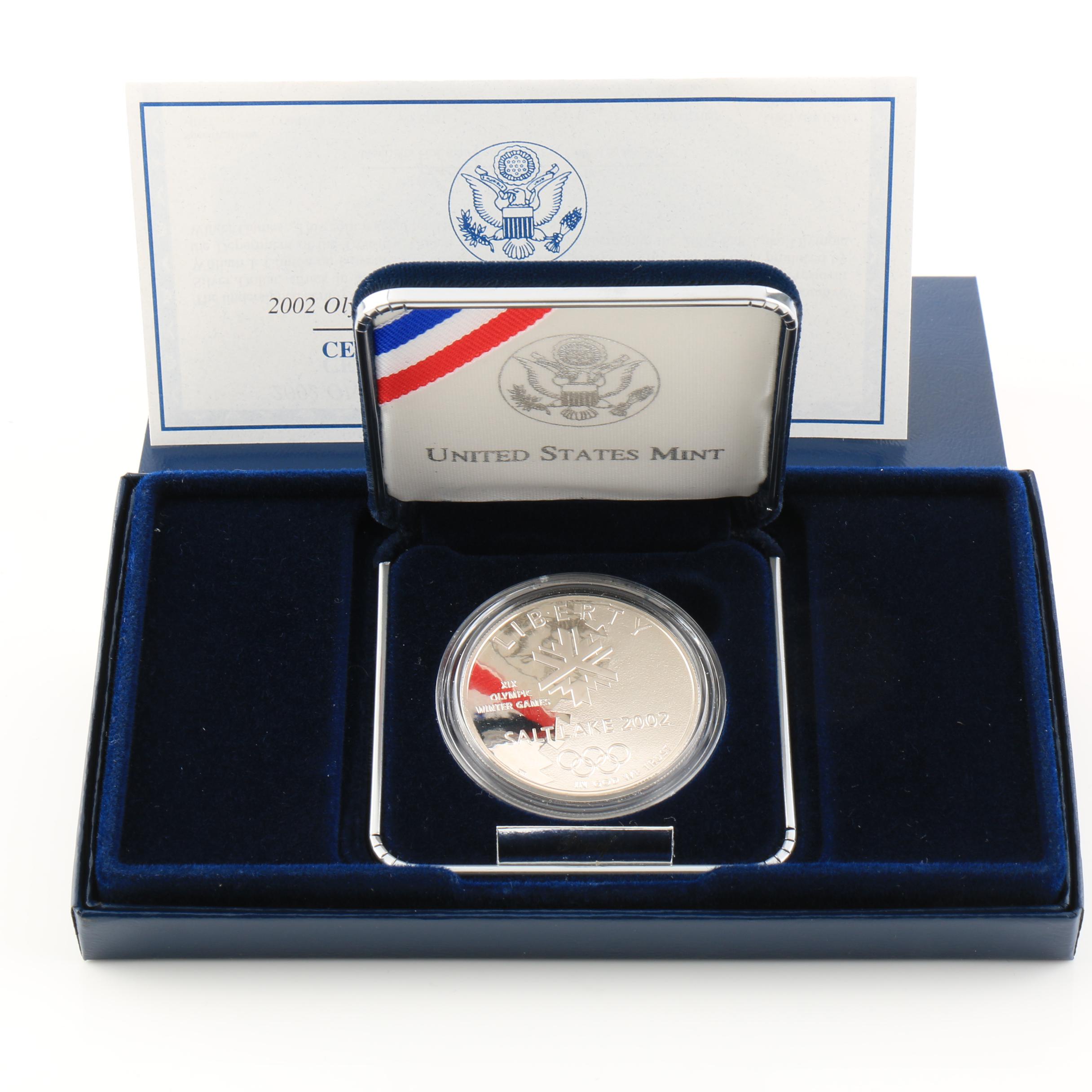 2002 Salt Lake Olympic Winter Games Commemorative Proof Silver Dollar
