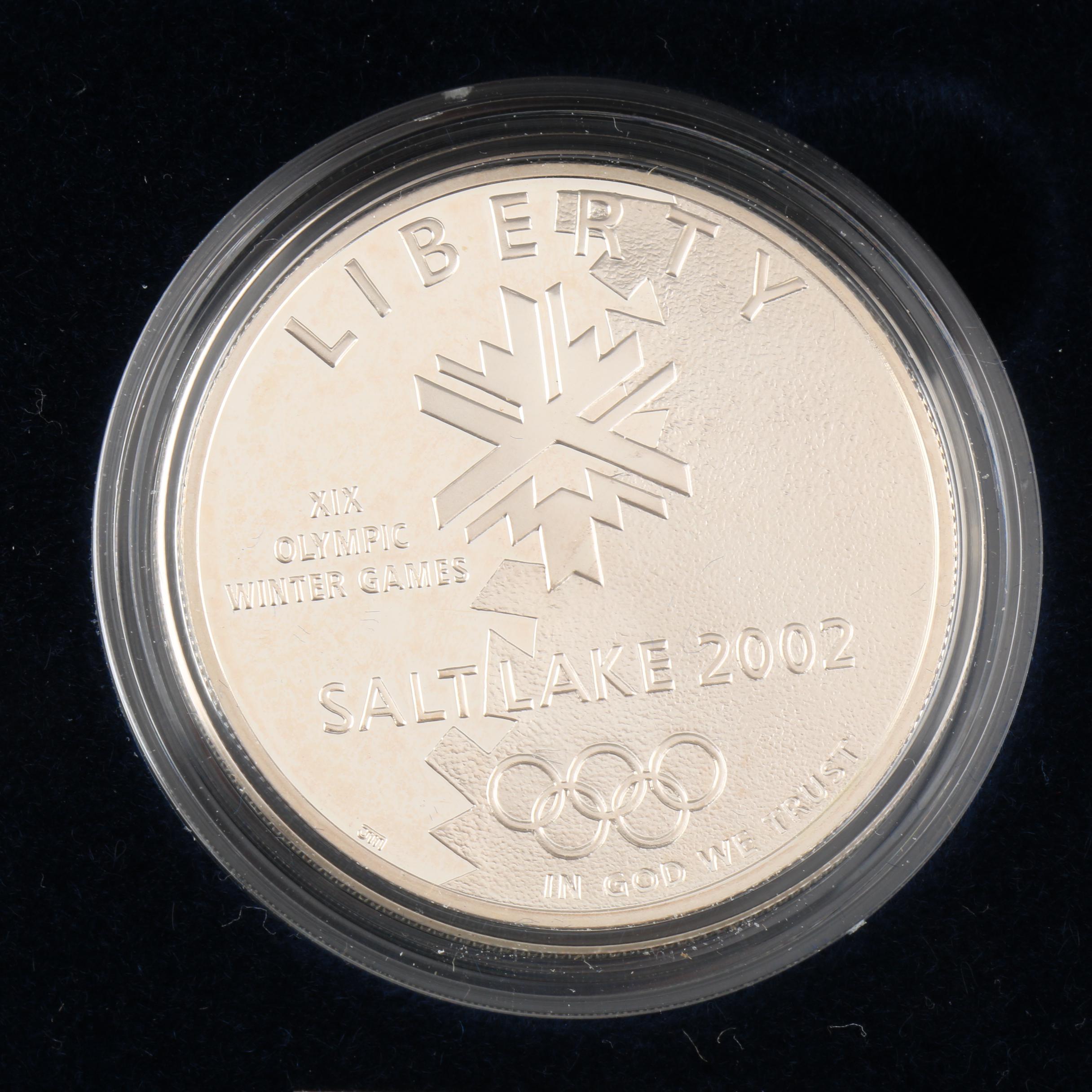 2002 Salt Lake Olympic Winter Games Commemorative Proof Silver Dollar