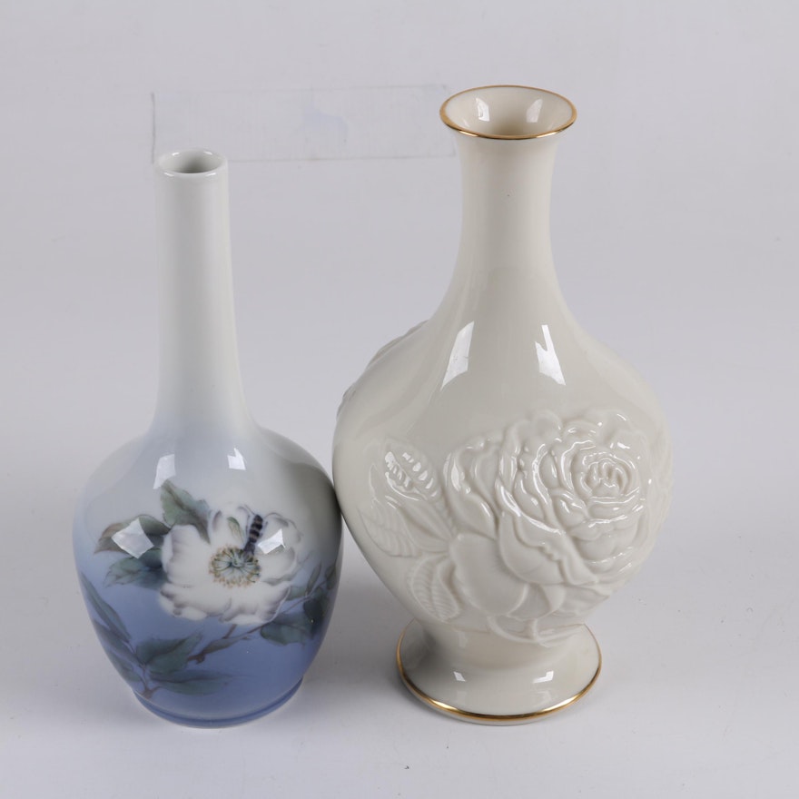 Royal Copenhagen and Lenox Vases