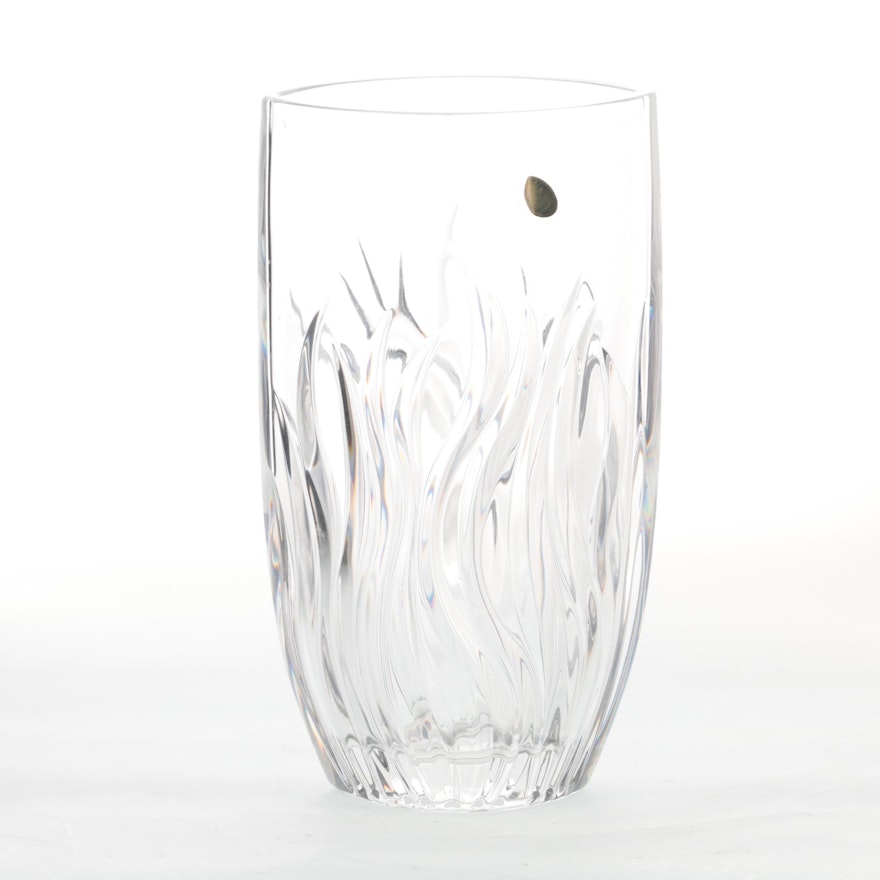 German Clear Crystal Vase