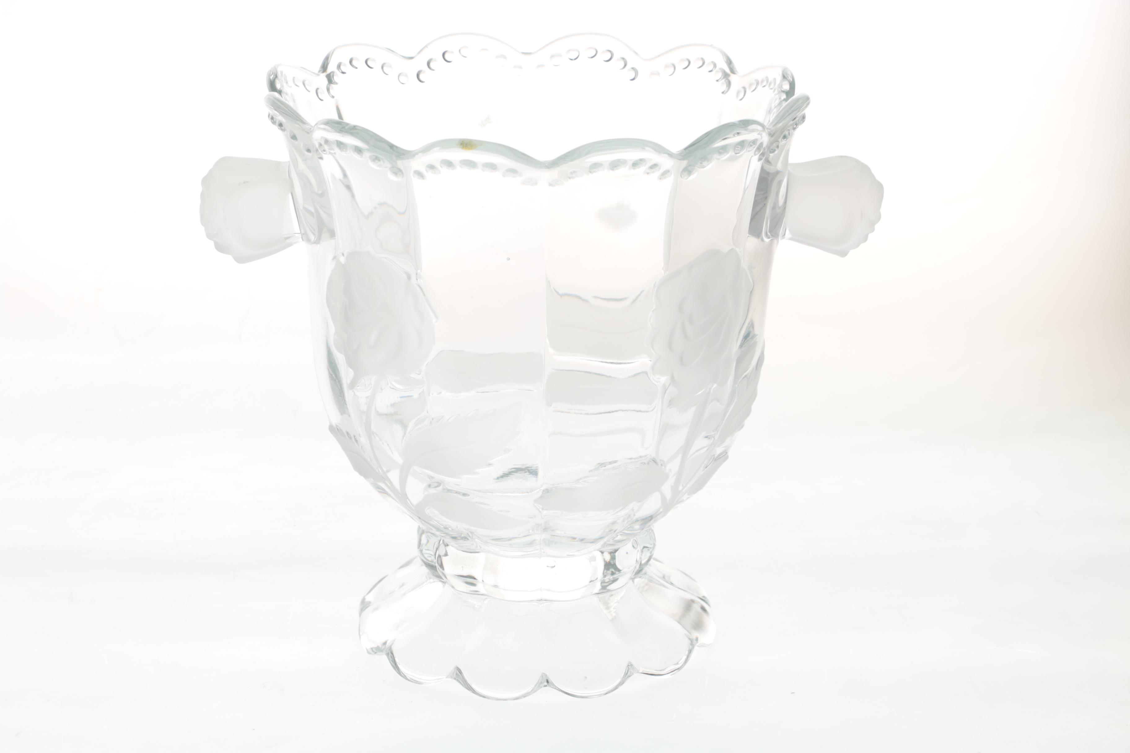 Crystal Clear Industries "Bouquet" Wine Chiller Ice Bucket and Floral Vase