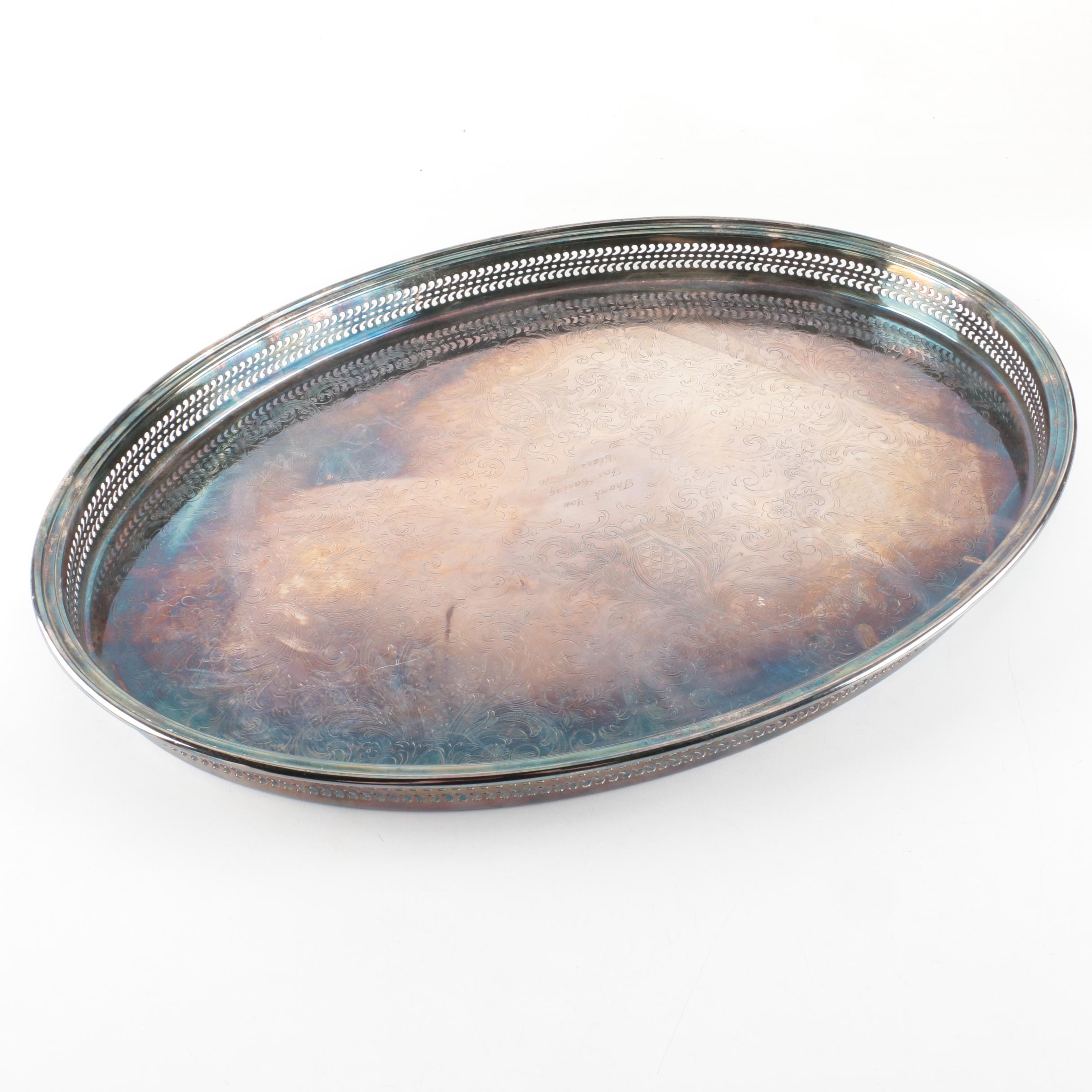 Wm Rogers & Son Silver-Plated Serving Tray