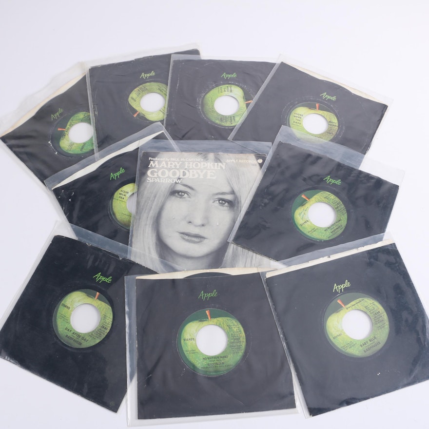 Apple Records 45 Collection Including Badfinger, Mary Hopkin, Jackie Lomax