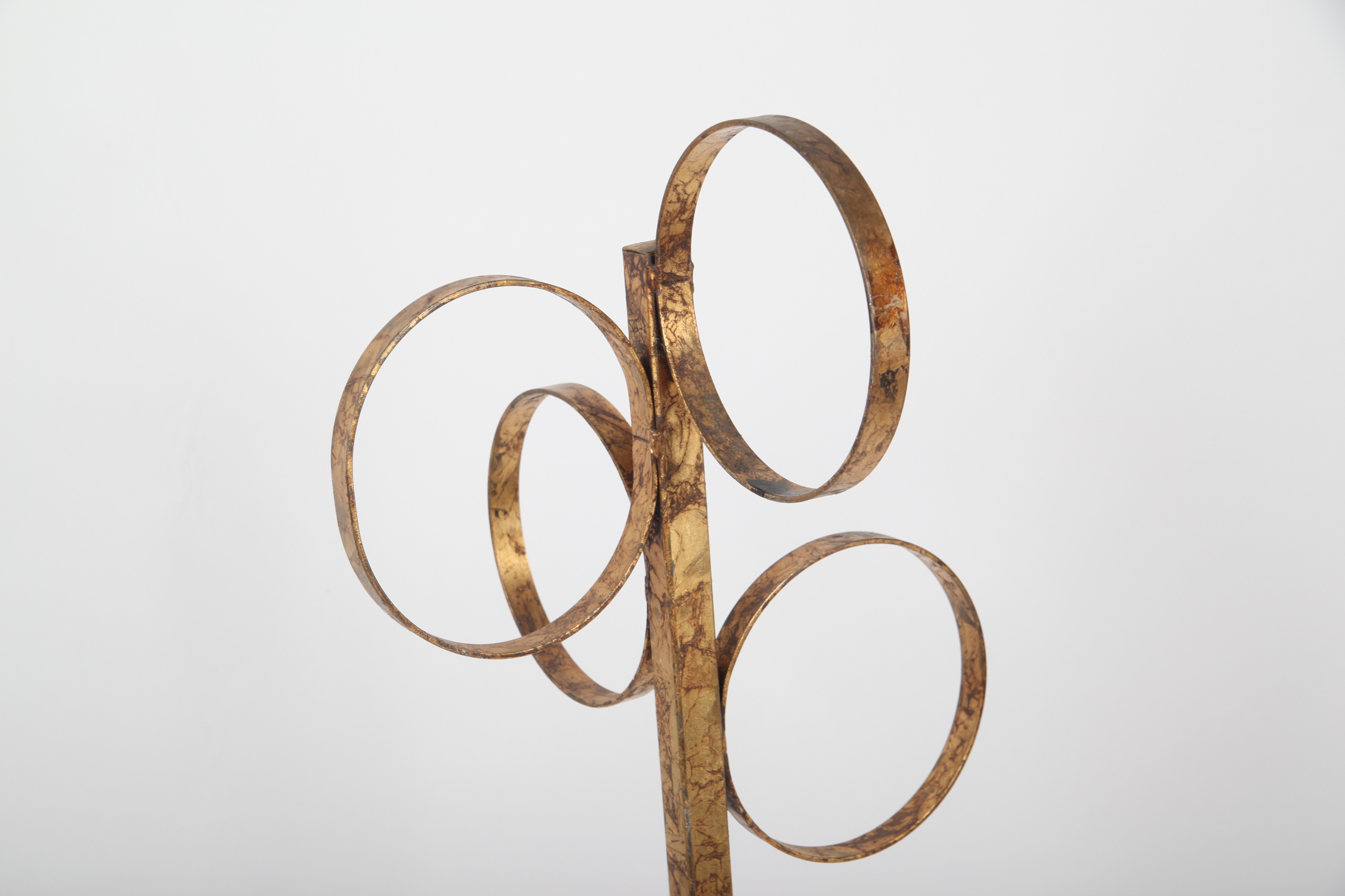 Brass Tone Free Standing Bathroom Towel Rack