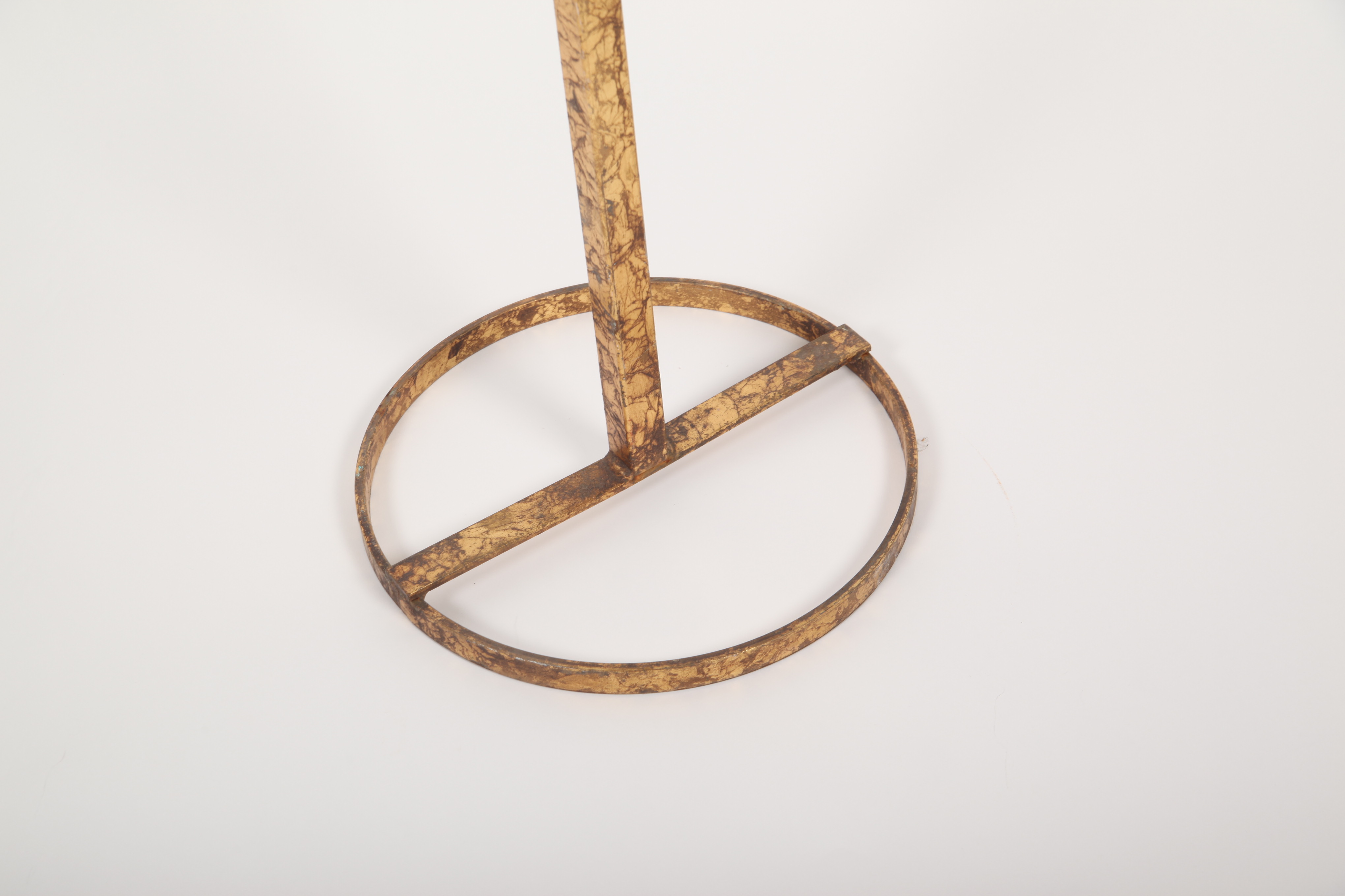 Brass Tone Free Standing Bathroom Towel Rack