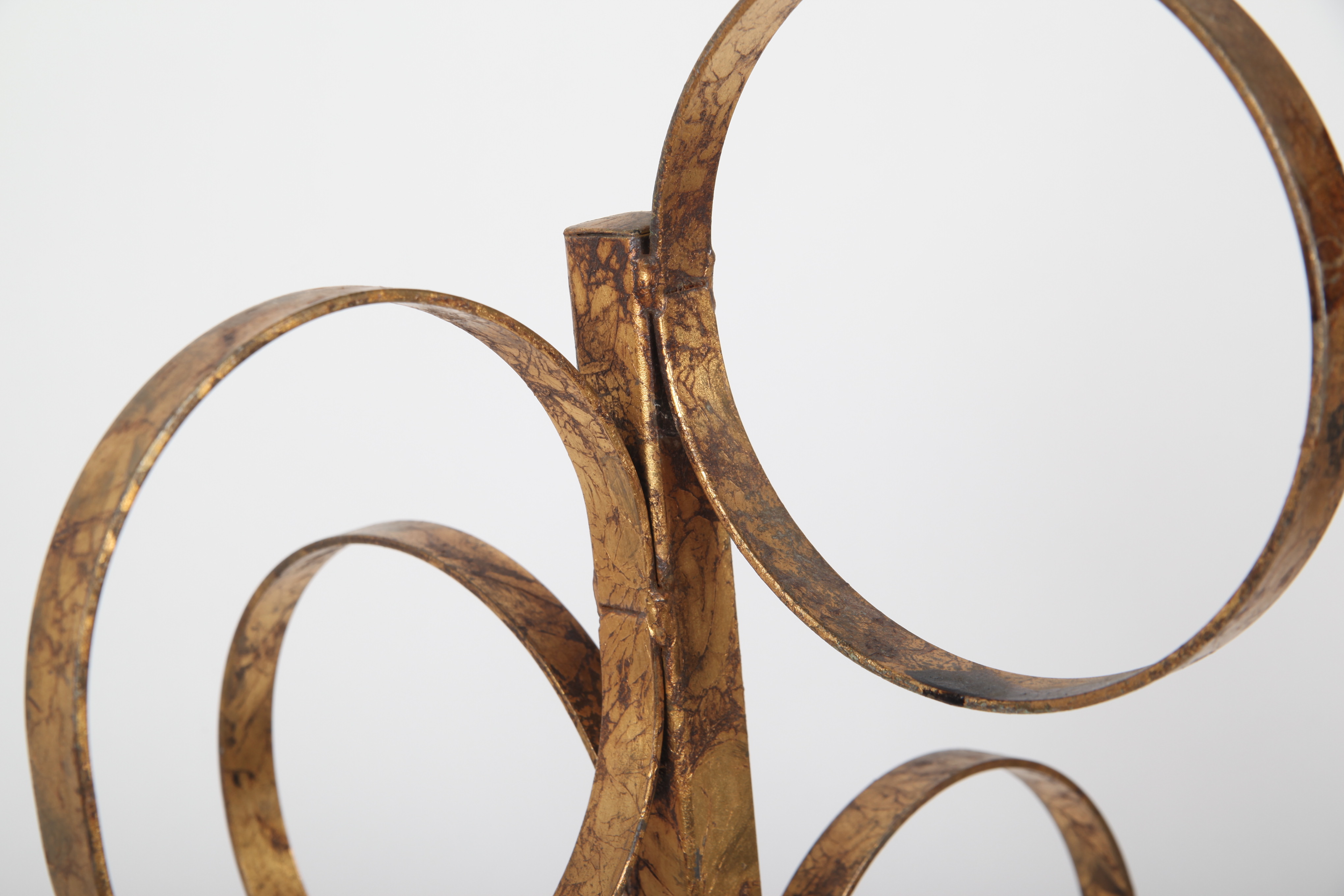 Brass Tone Free Standing Bathroom Towel Rack