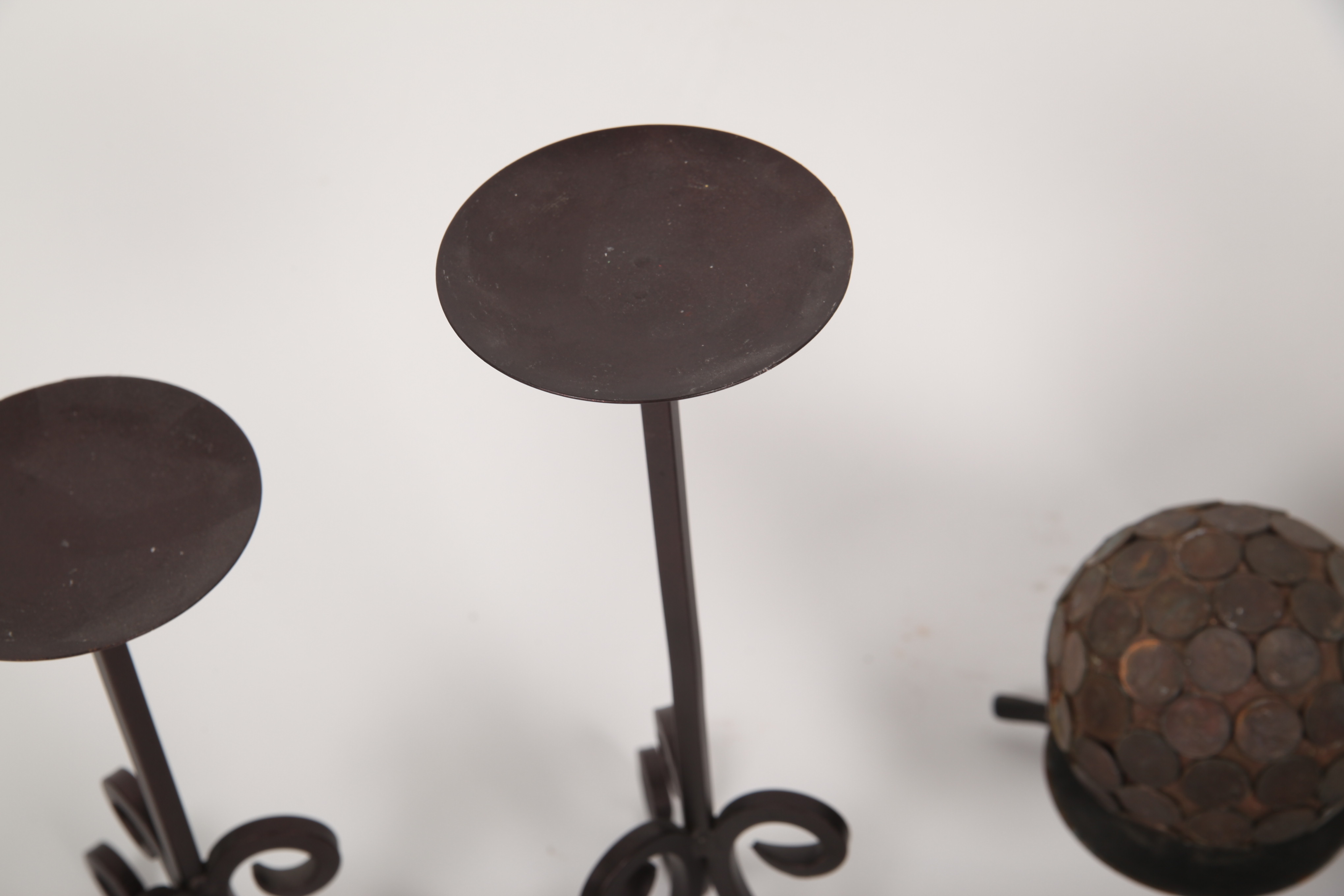 Pair of Candlesticks, Candle Holder and Others