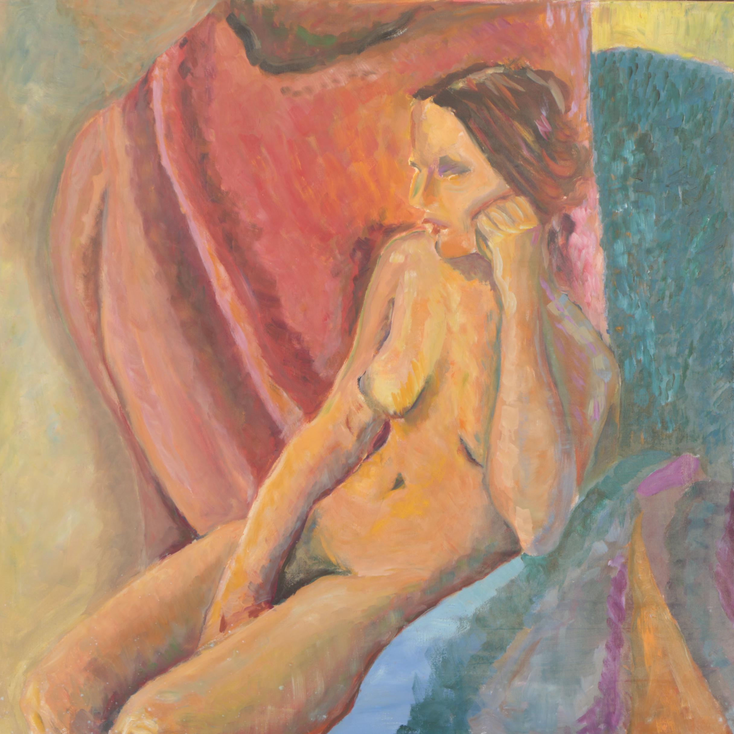 Jane Lanier Oil Painting of a Nude Figure