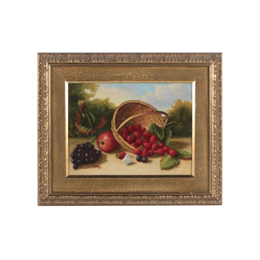 Elmer Oil Painting "Still Life with Strawberries"