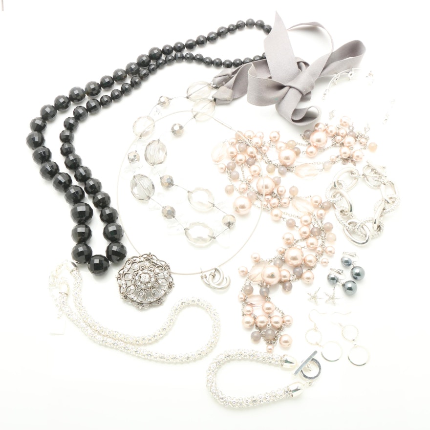 Assorted Jewelry in Shades of Gray